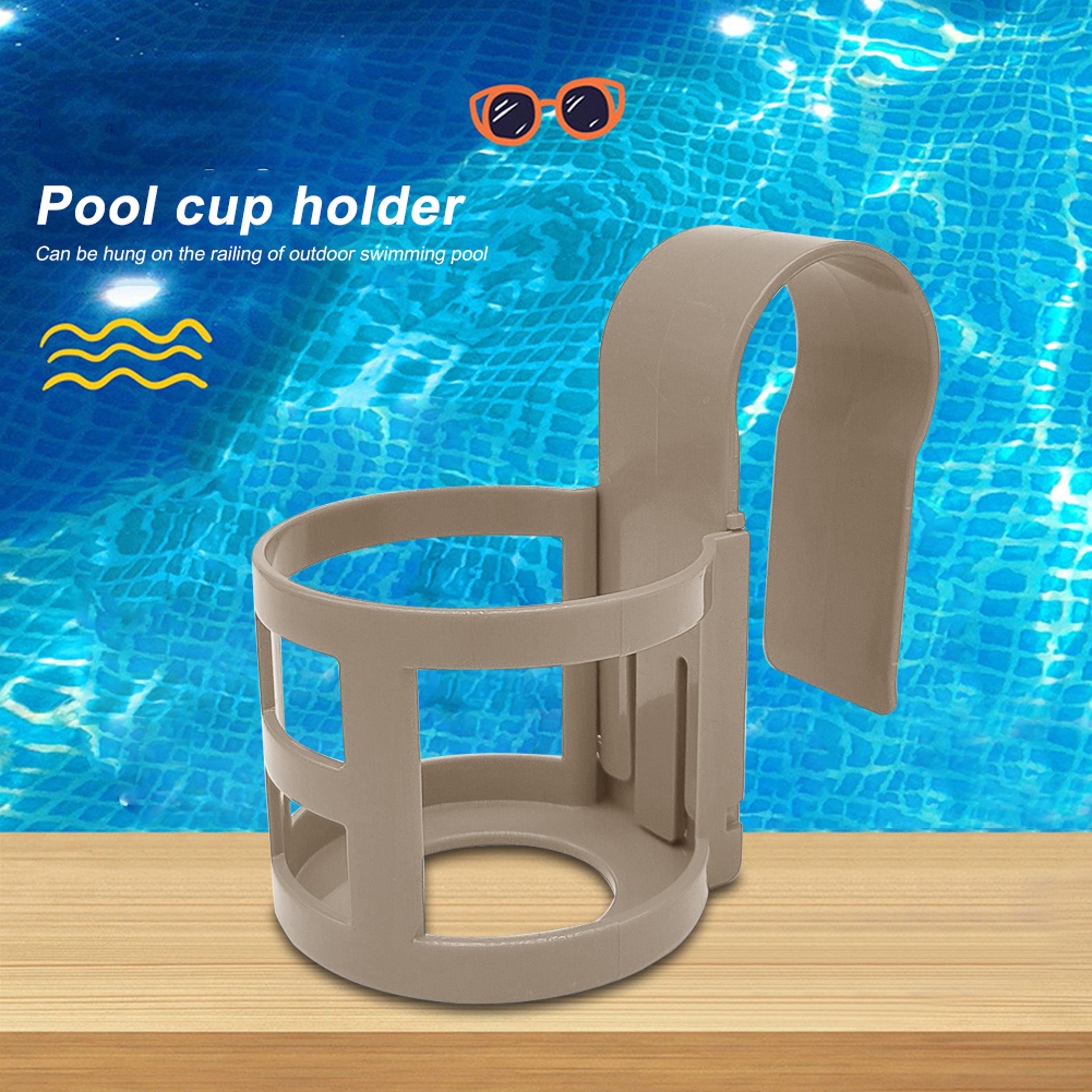 Swimming Pool Side Cup Holder Poolside Storage Rack Drink Holder Organizer 0