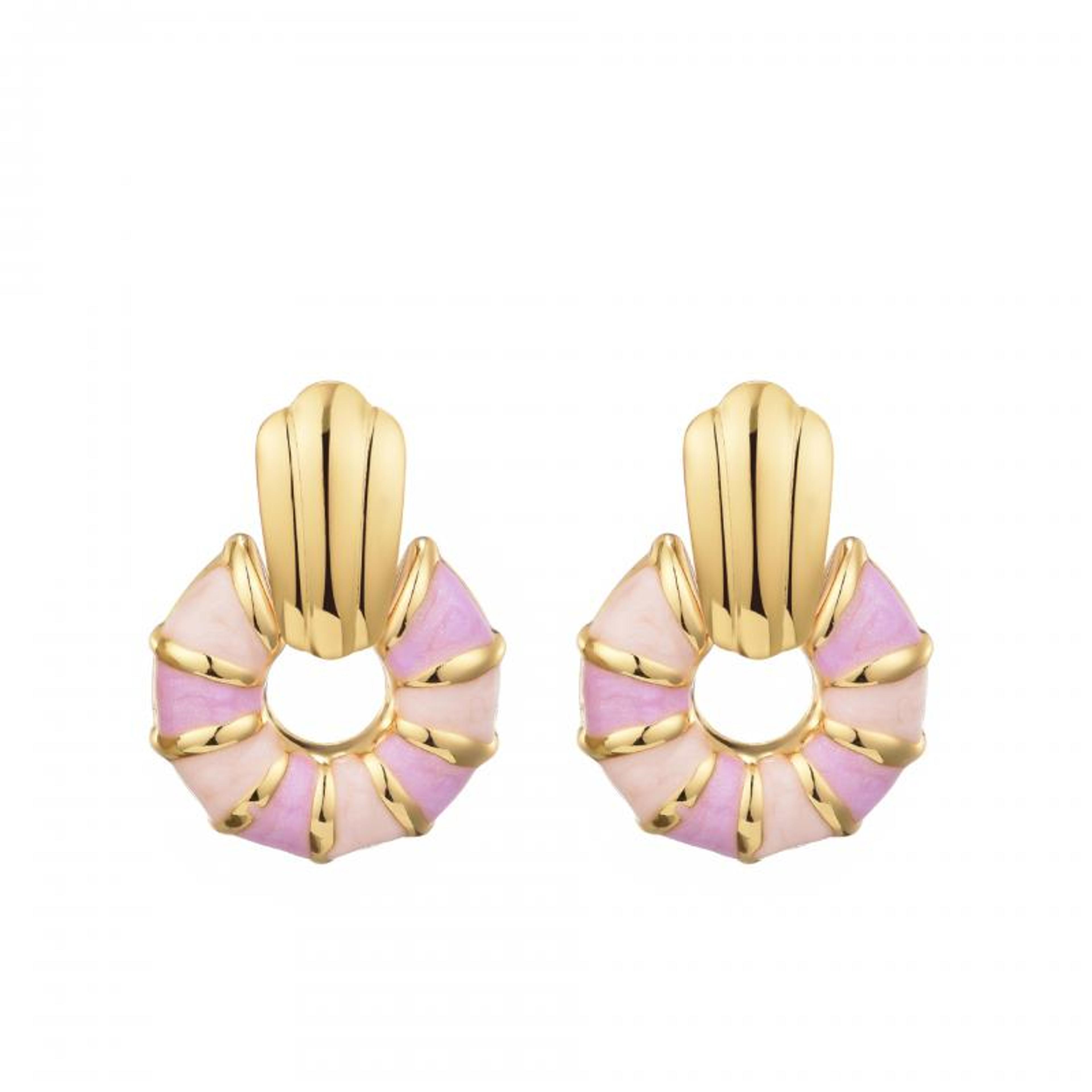 Vintage Enamel Stainless Steel Stud Earrings Colorful Light Luxury Party Jewelry Gift For Women 5