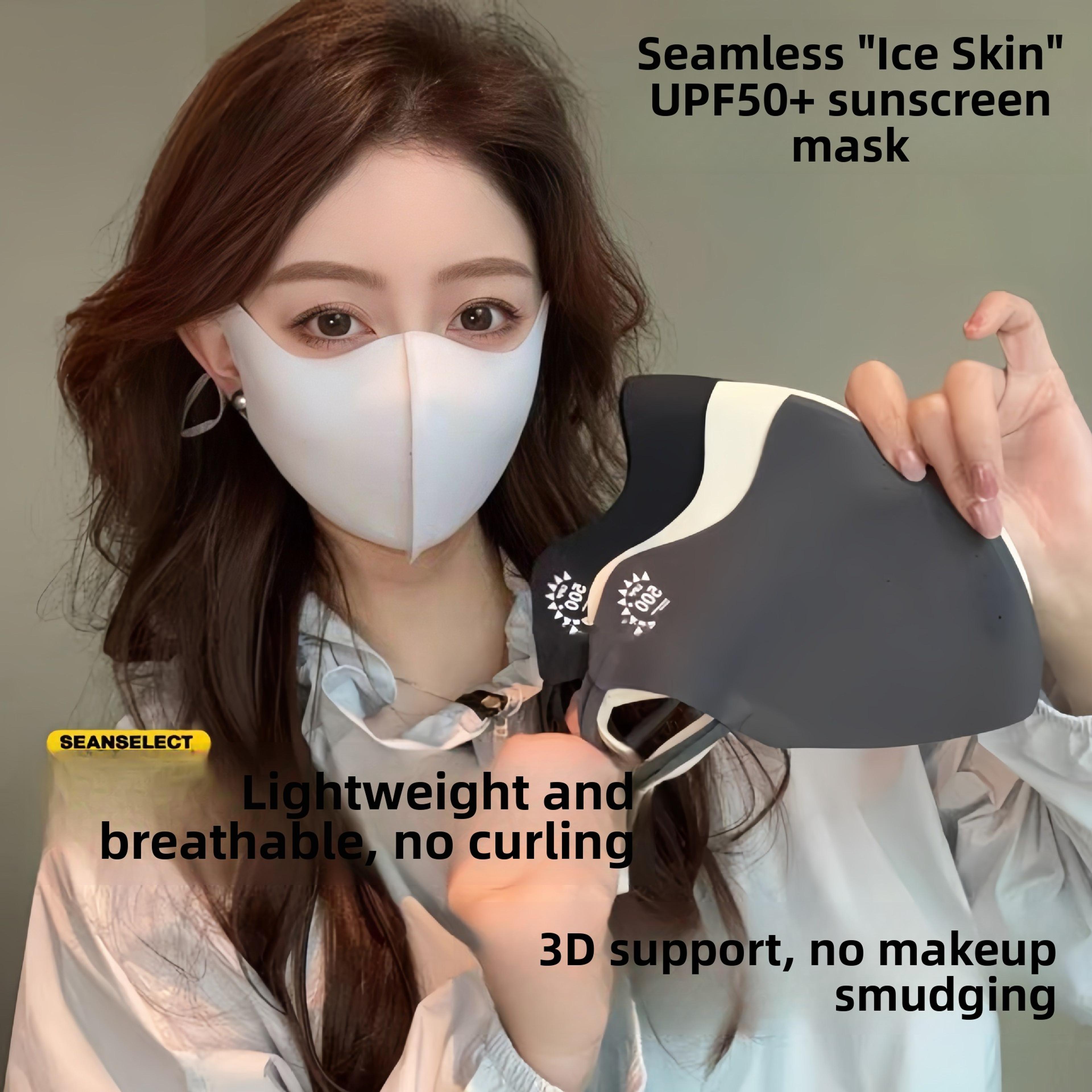 Ice Silk Winter Face Mask Breathable Reusable Cold Weather Mouth Cover Filter Mask 2