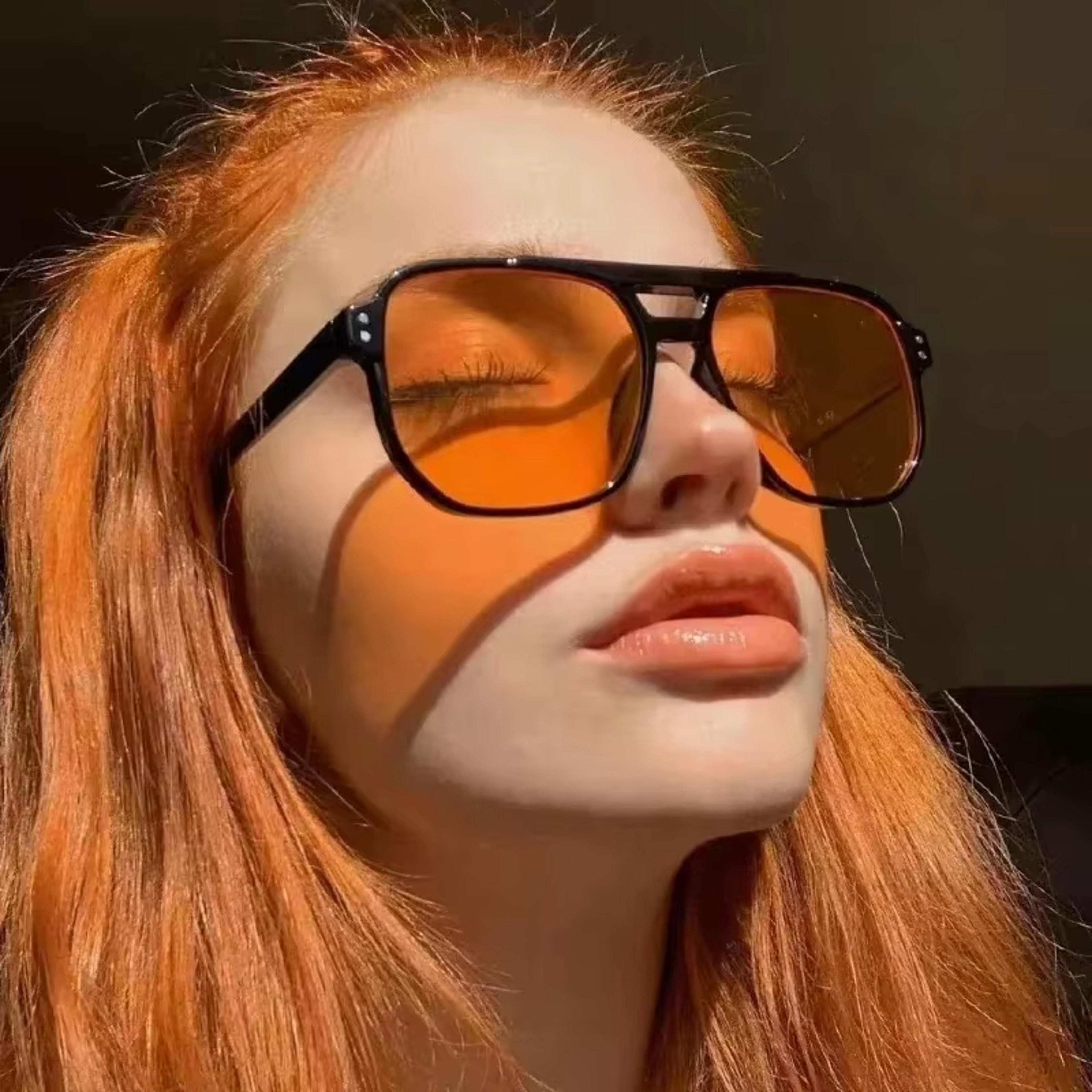 vintage oversized square sunglasses for men & women