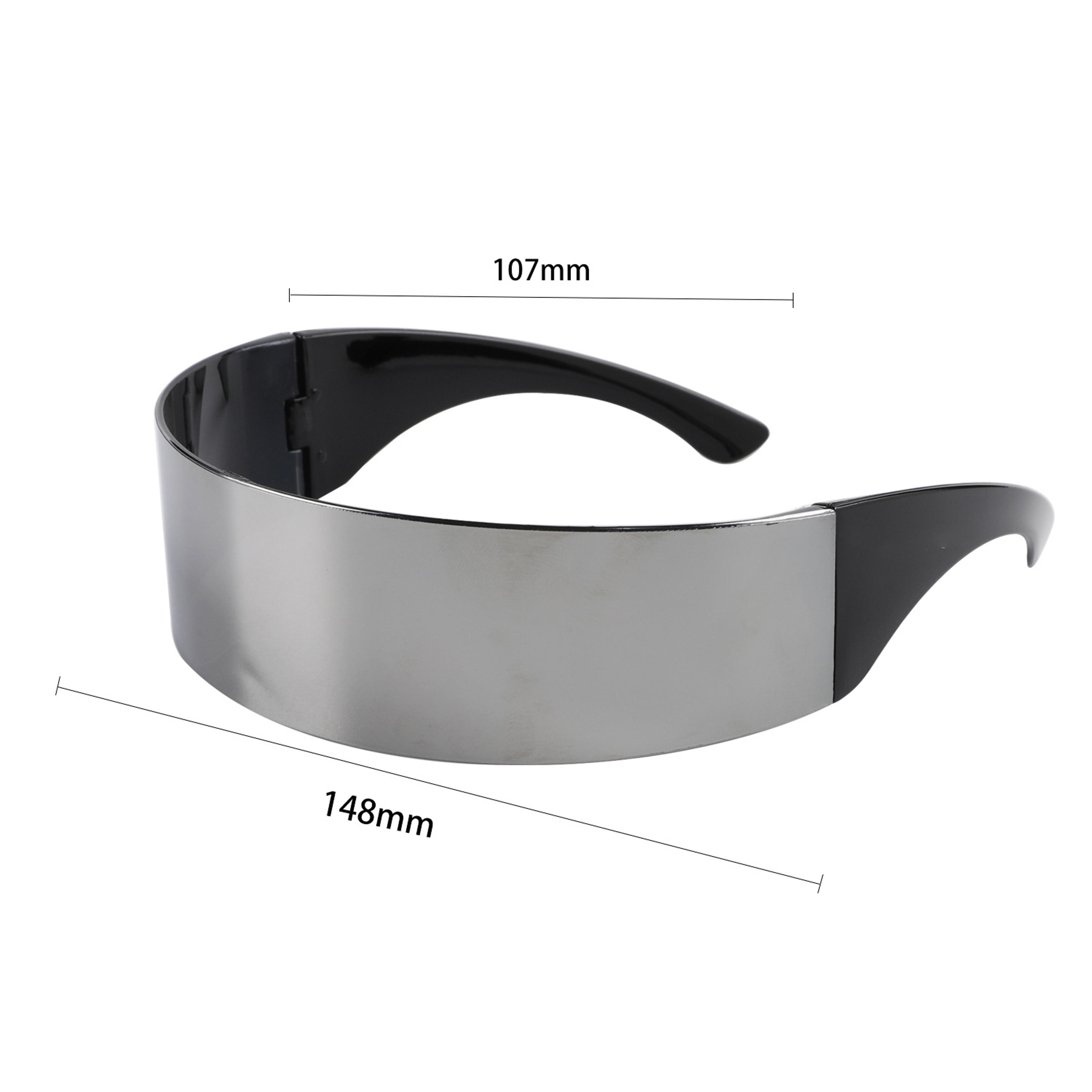 Cyber Visor Mirrored Cyclops Sunglasses For Parties Festivals  Futuristic Fashion 2