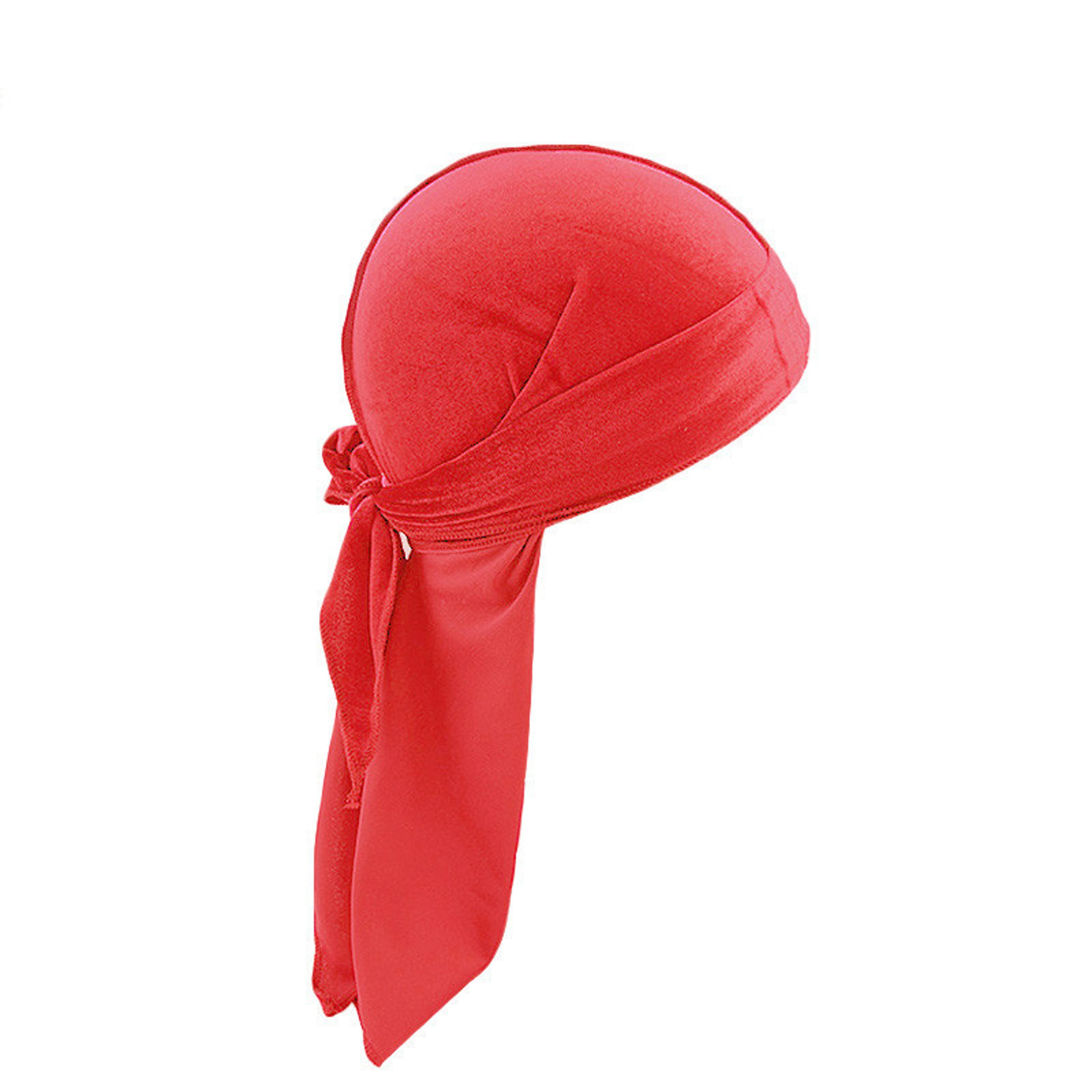 Soft Velvet Long Tail Unisex Durag Wave Cap Breathable Head Wrap Bandana 3