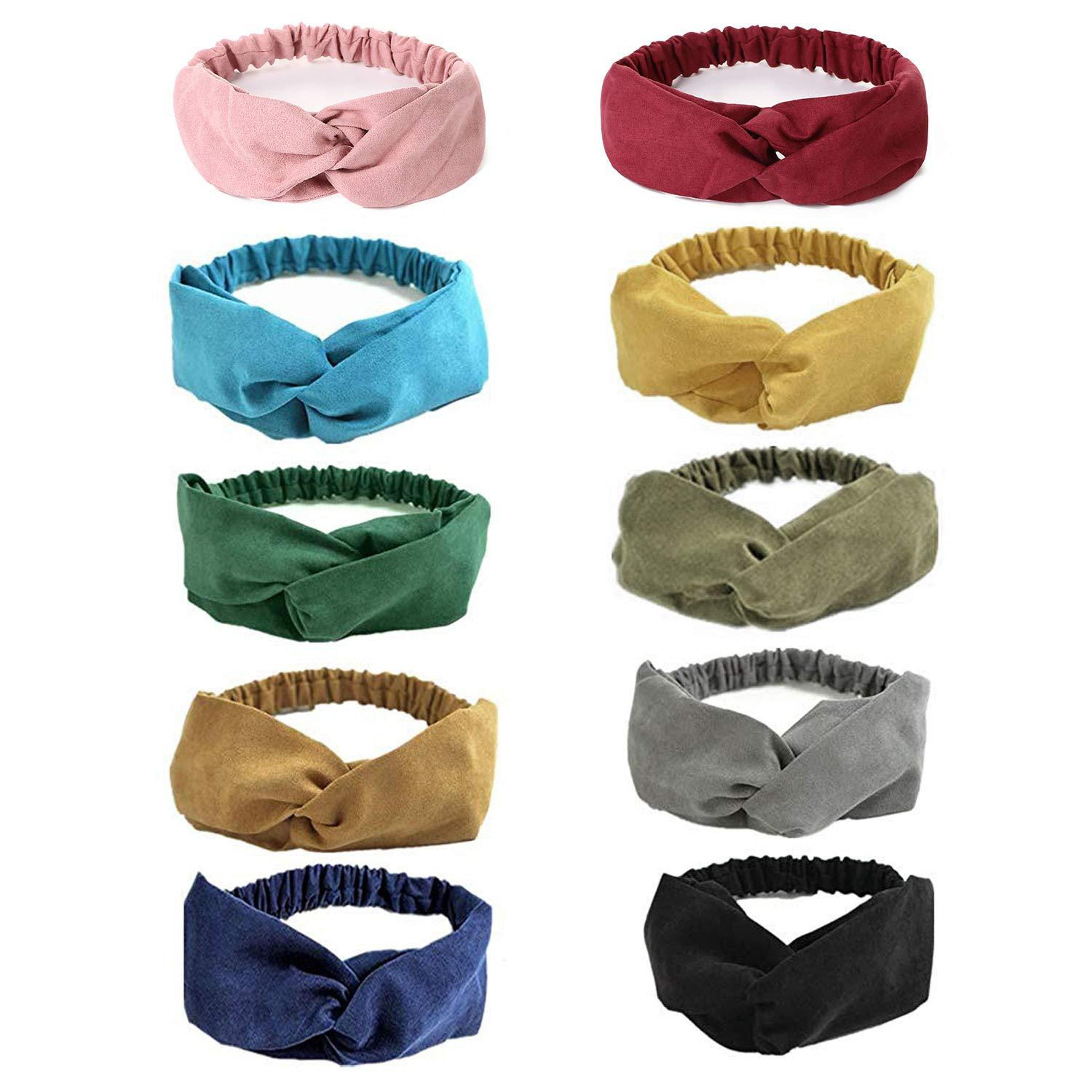 Boho Cross Knot Womens Headband Soft Stretch Turban Headband Hair Accessory 1