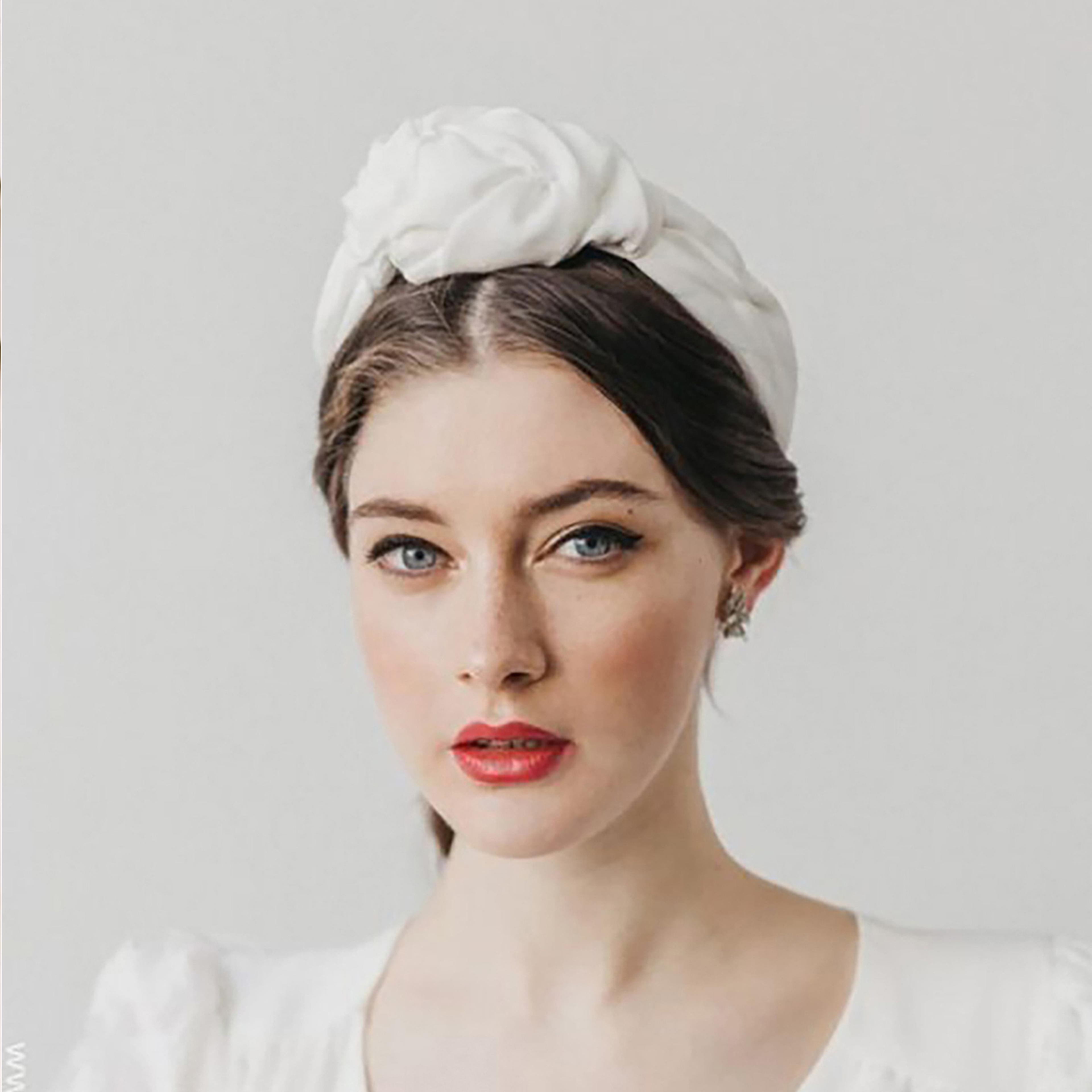 Vintage Soft Turban Hat For Women Elegant Womens Head Wrap  Stretch Headscarf Cap 5