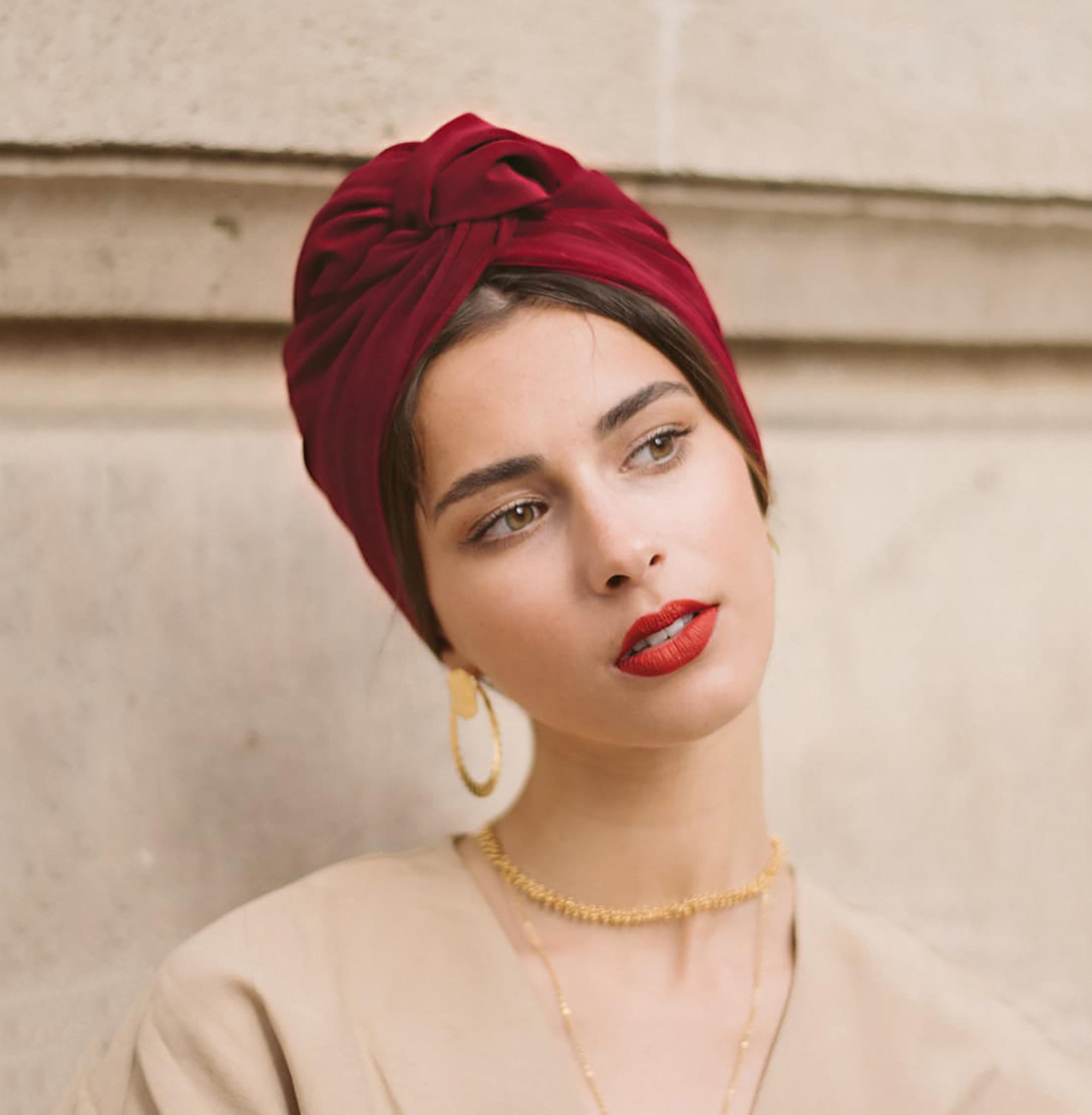Vintage Soft Turban Hat For Women Elegant Womens Head Wrap  Stretch Headscarf Cap 7
