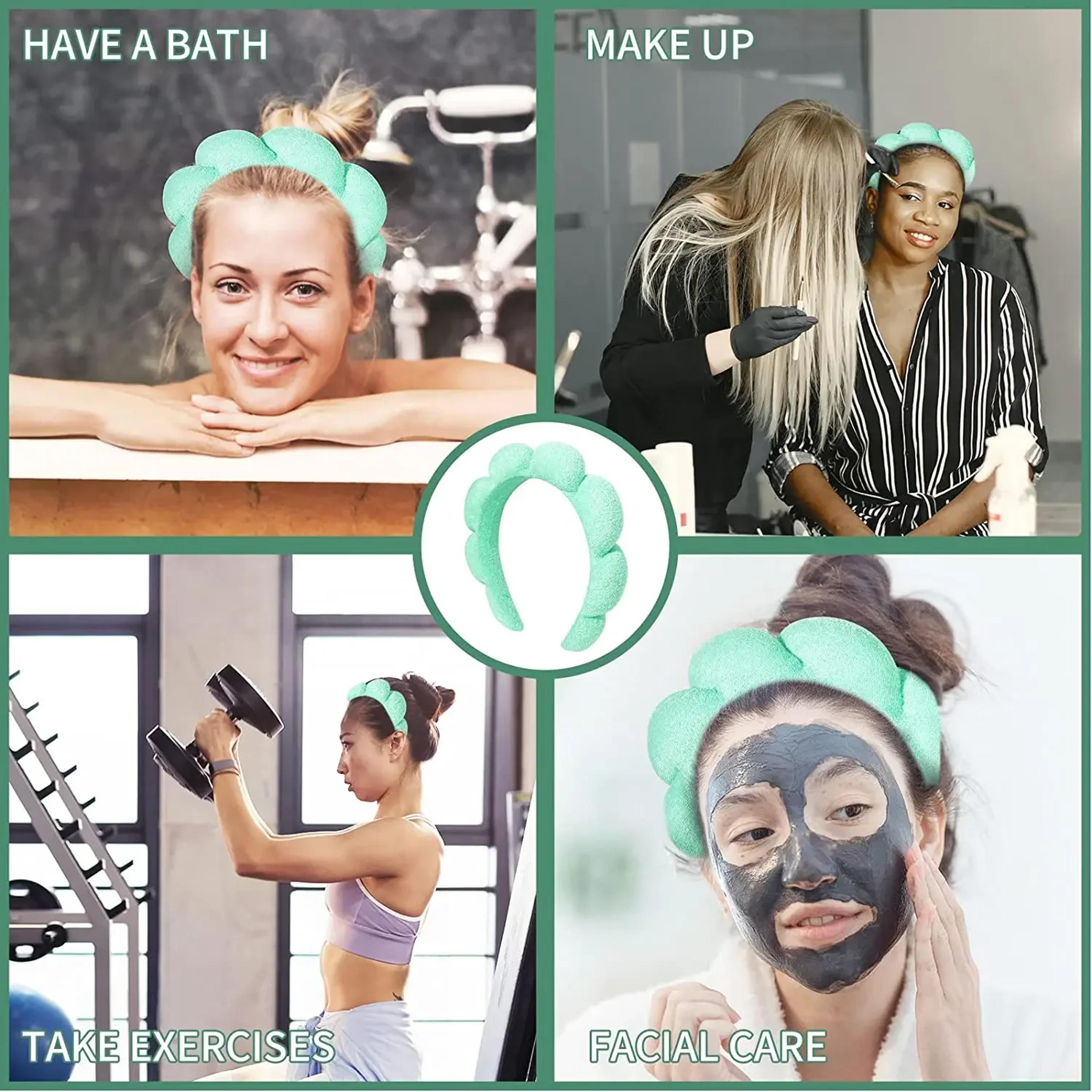 Soft Terry Spa Headband For Women Puffy Makeup Headband For Skincare Face Wash  Yoga 3