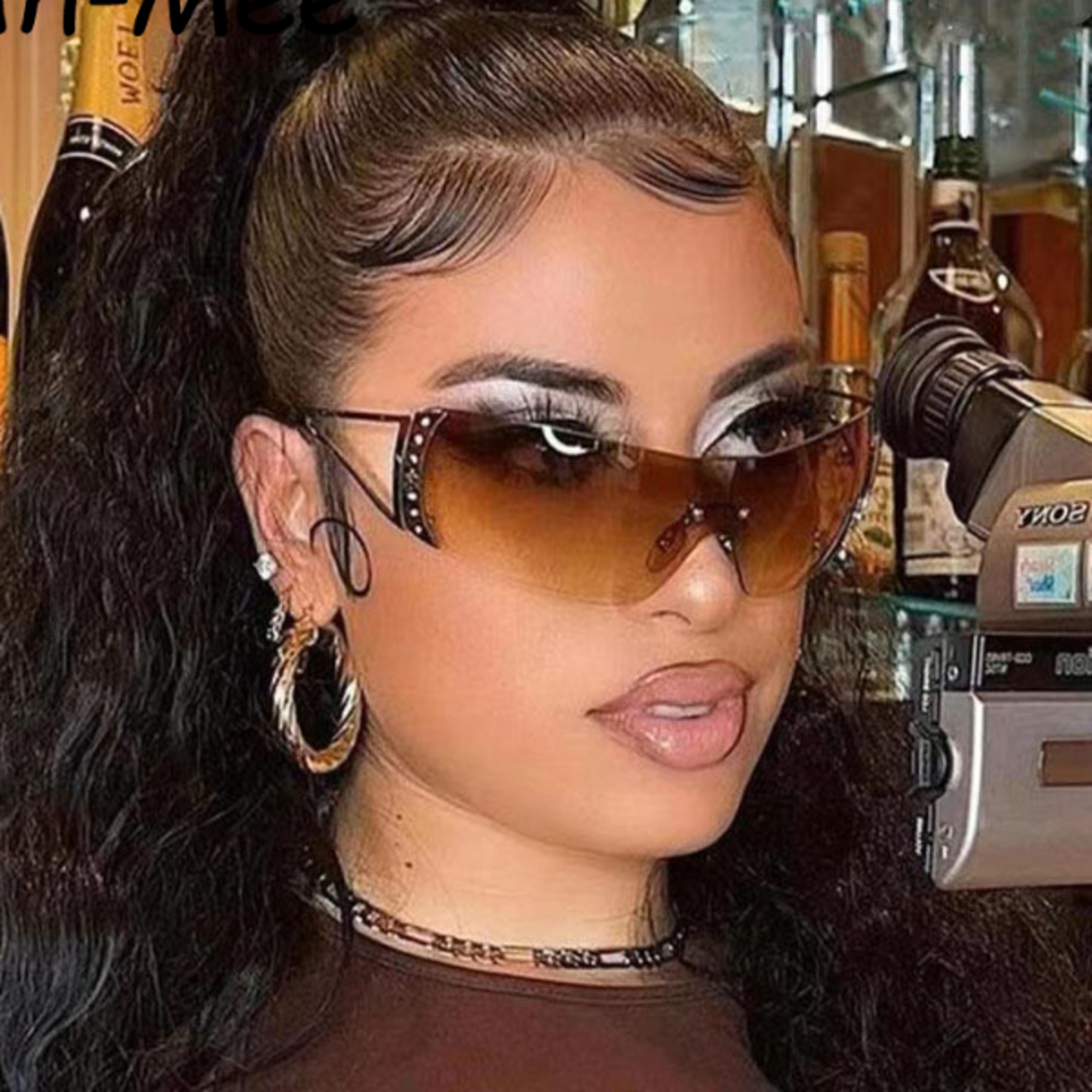 wrap around uv retro sunglasses for women & men vintage punk shield eyewear