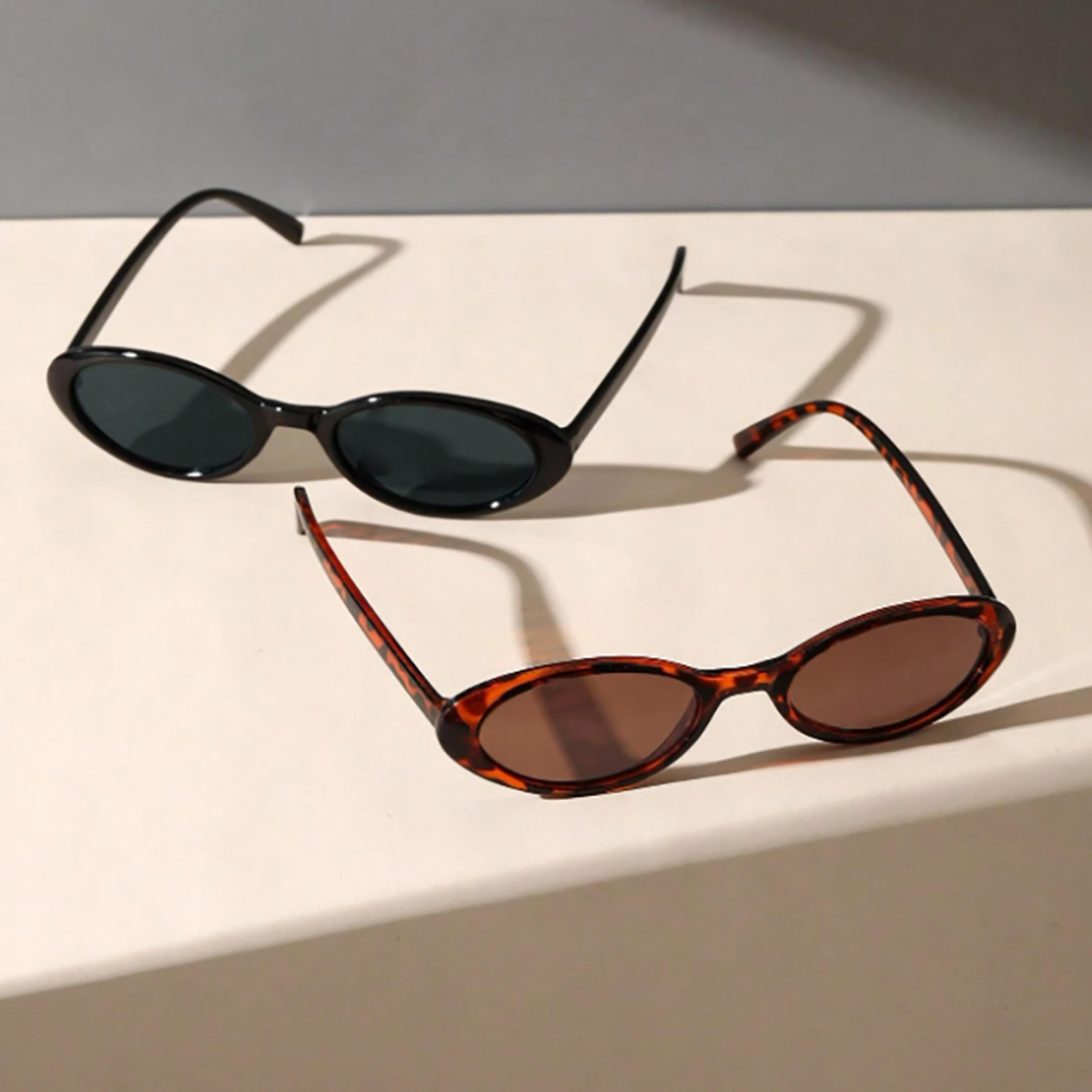 Oval Sunglasses Retro Small Frame Vintage Fashion Shades For Women  Men 2