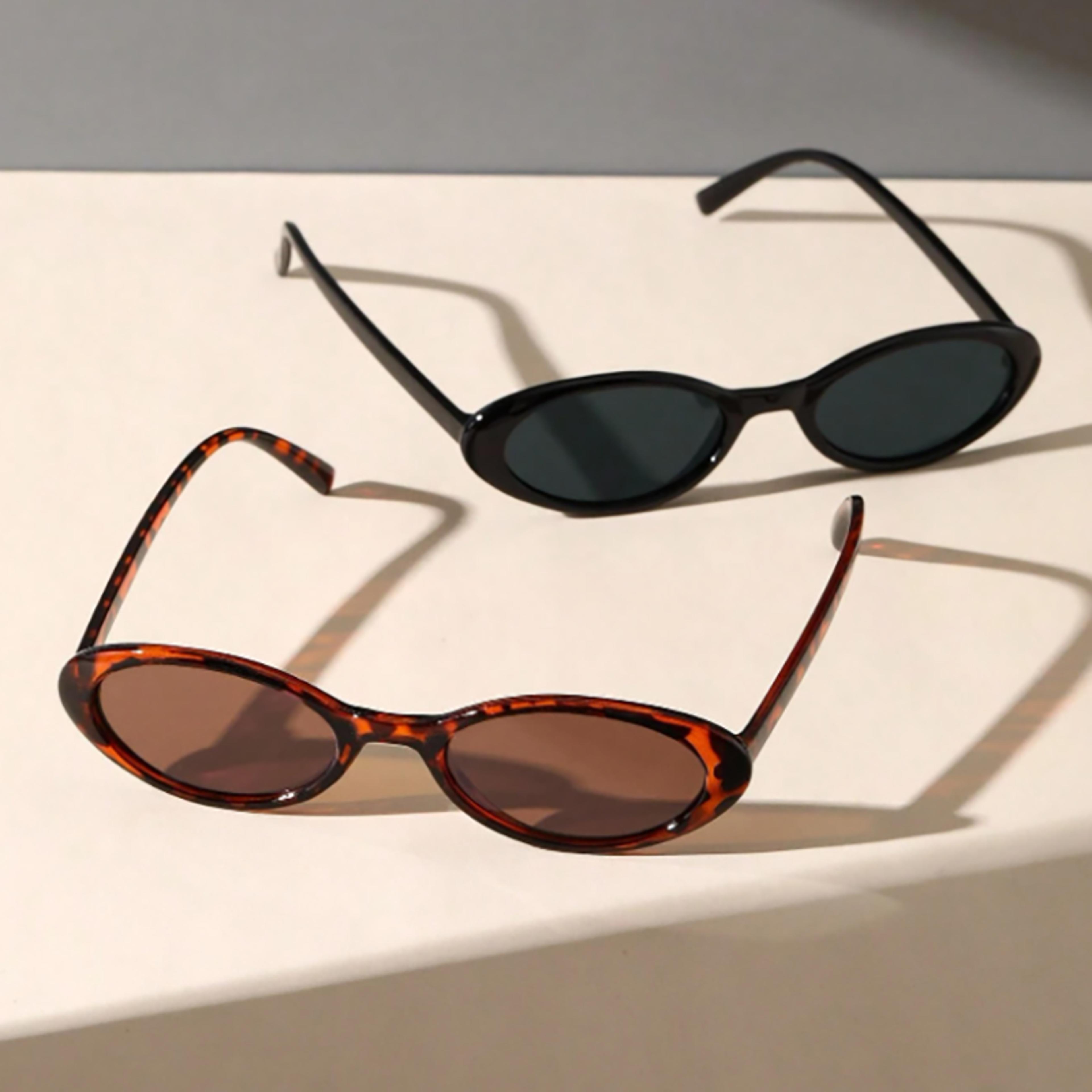 Oval Sunglasses Retro Small Frame Vintage Fashion Shades For Women  Men 3