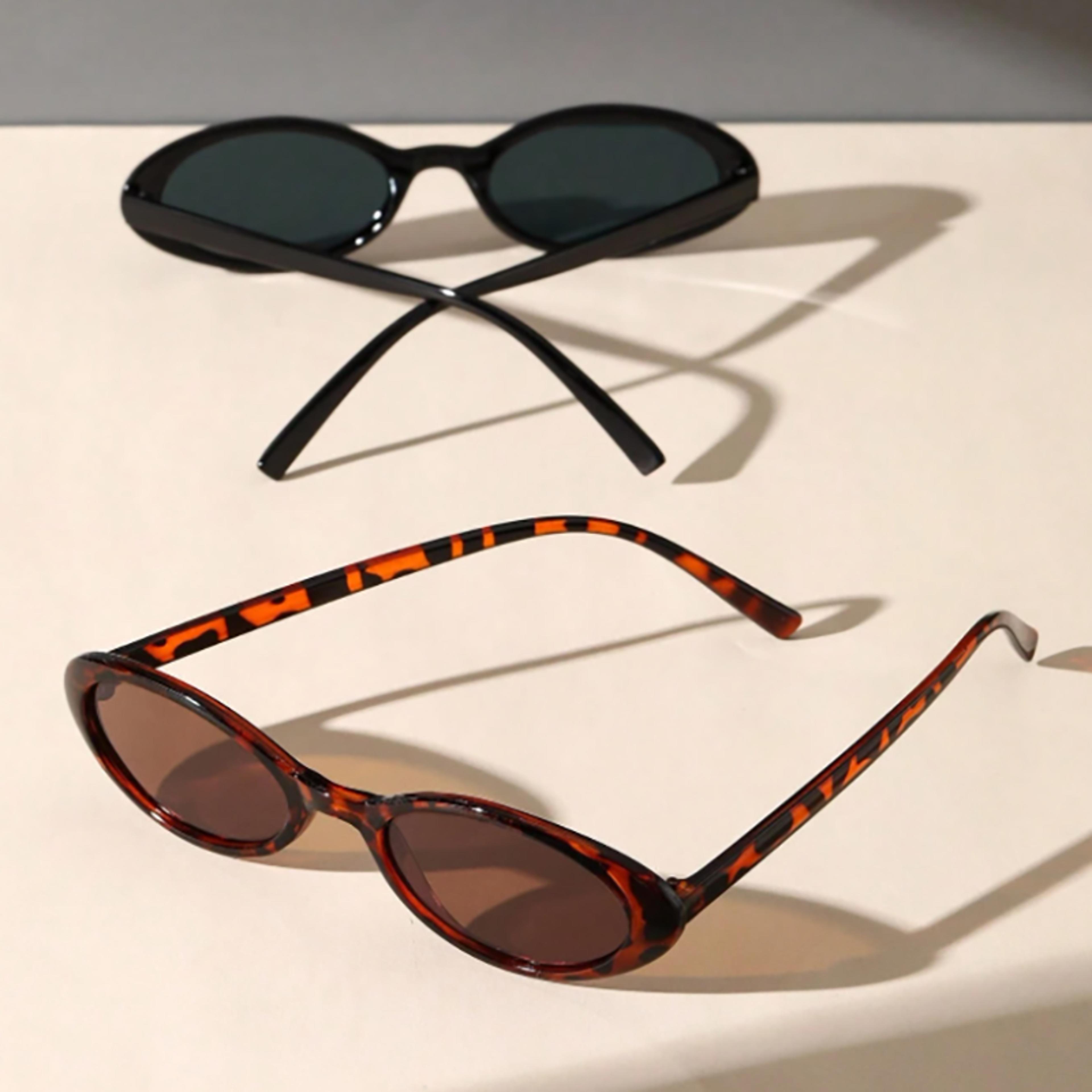 Oval Sunglasses Retro Small Frame Vintage Fashion Shades For Women  Men 4