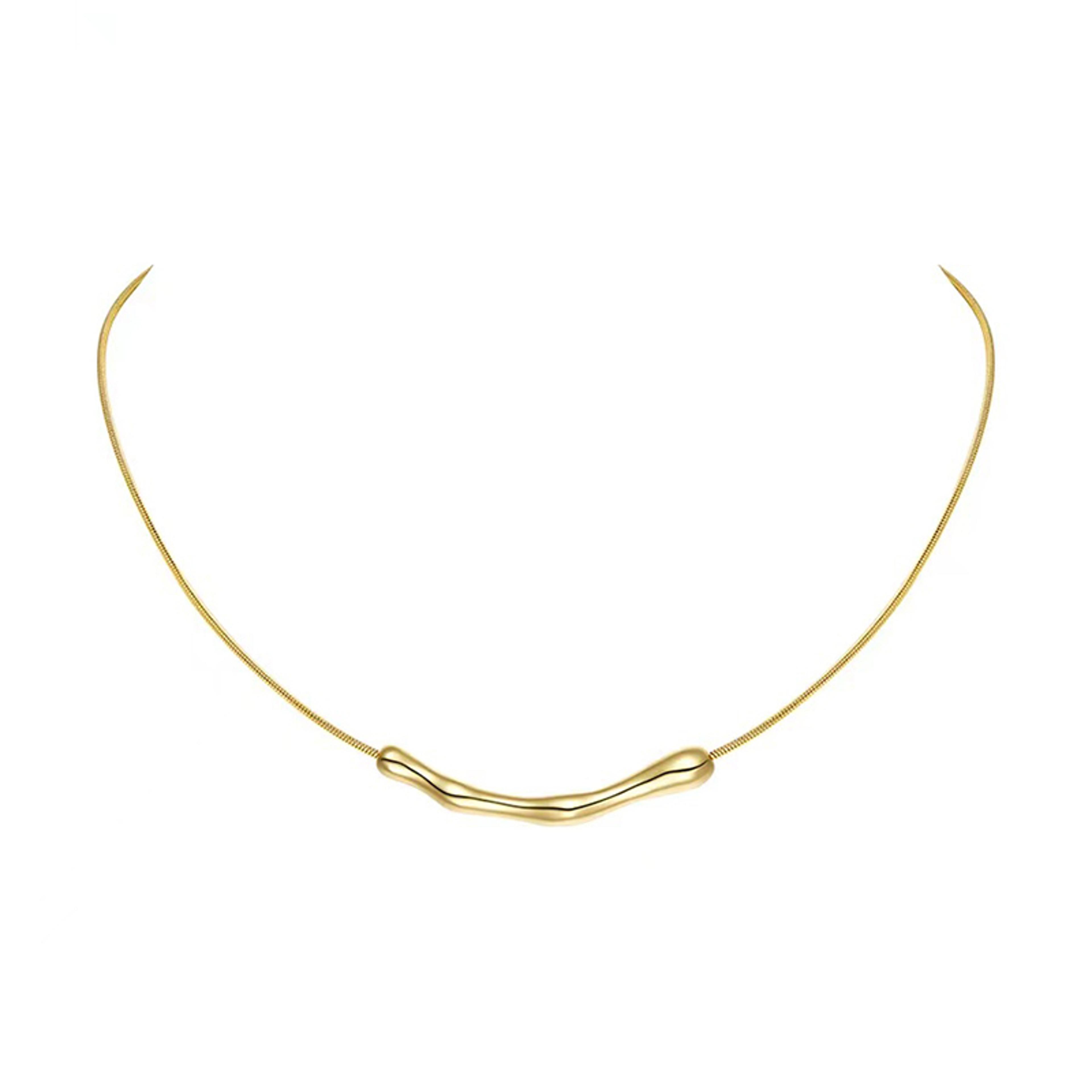 Minimalist Stainless Steel Gold Chain Necklace For Women Dainty Layering Collarbone Jewelry 4