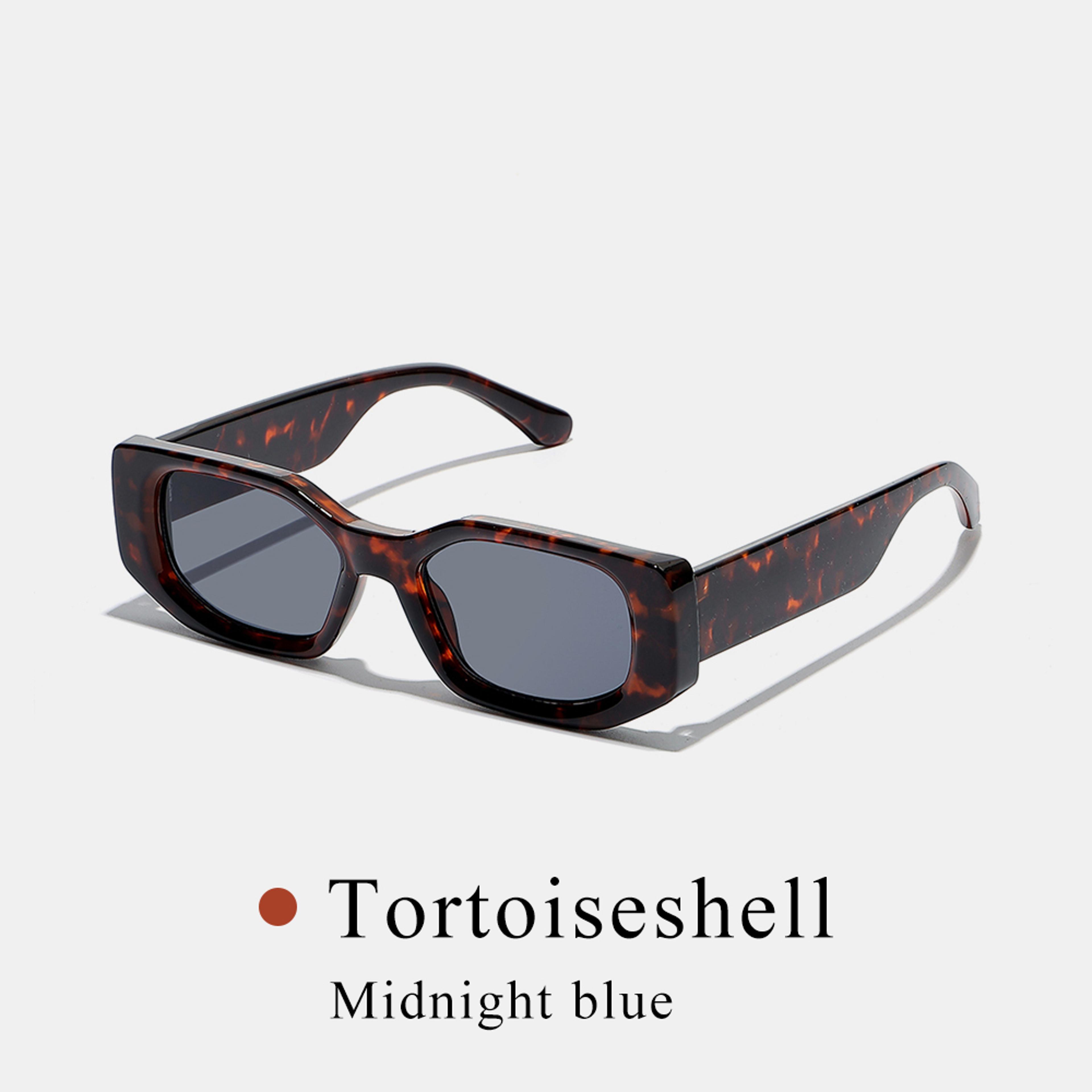 Classic Retro Sunglasses With Bold Irregular Thick Frame For Men  Women 6