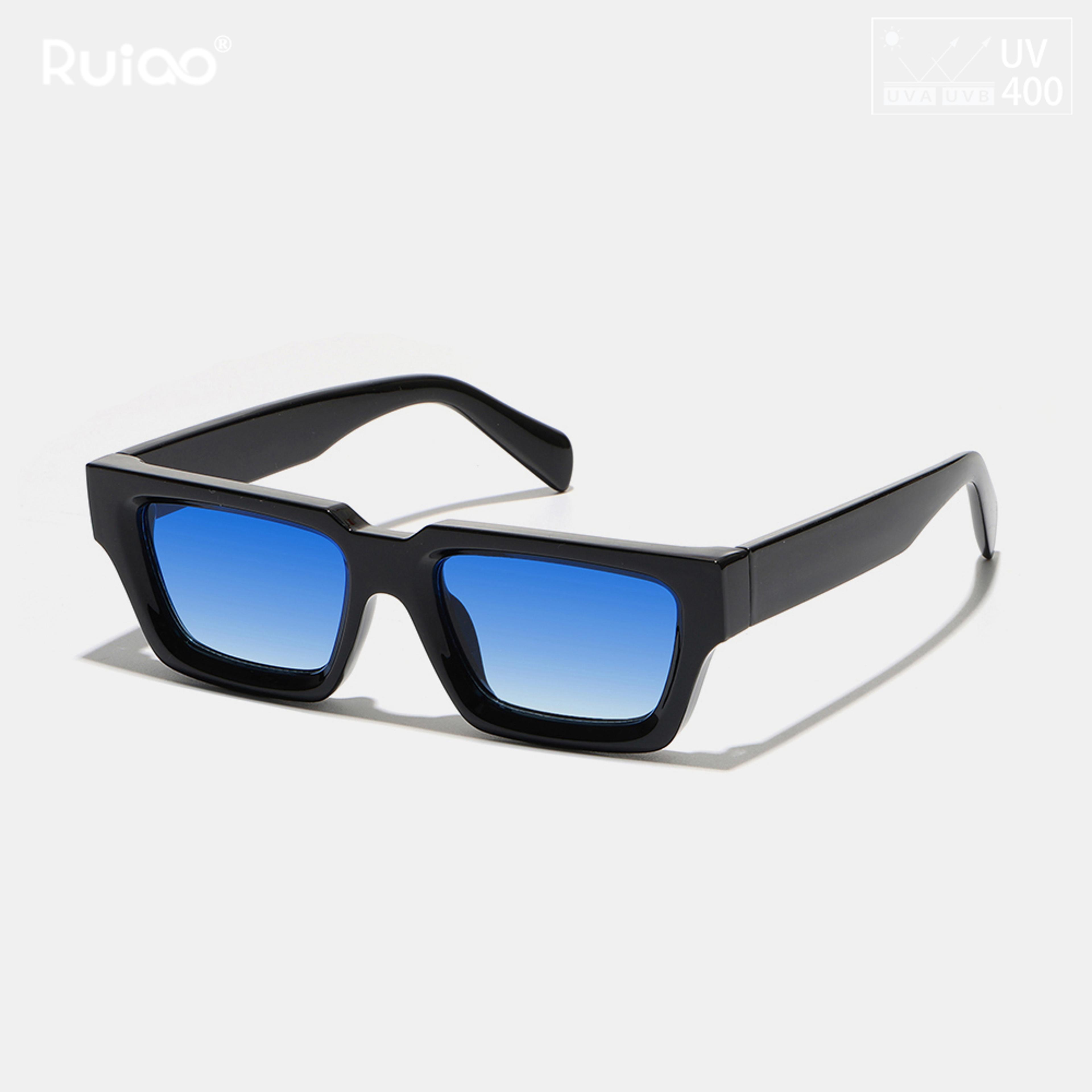 Classic Retro Sunglasses With Bold Irregular Thick Frame For Men  Women 9