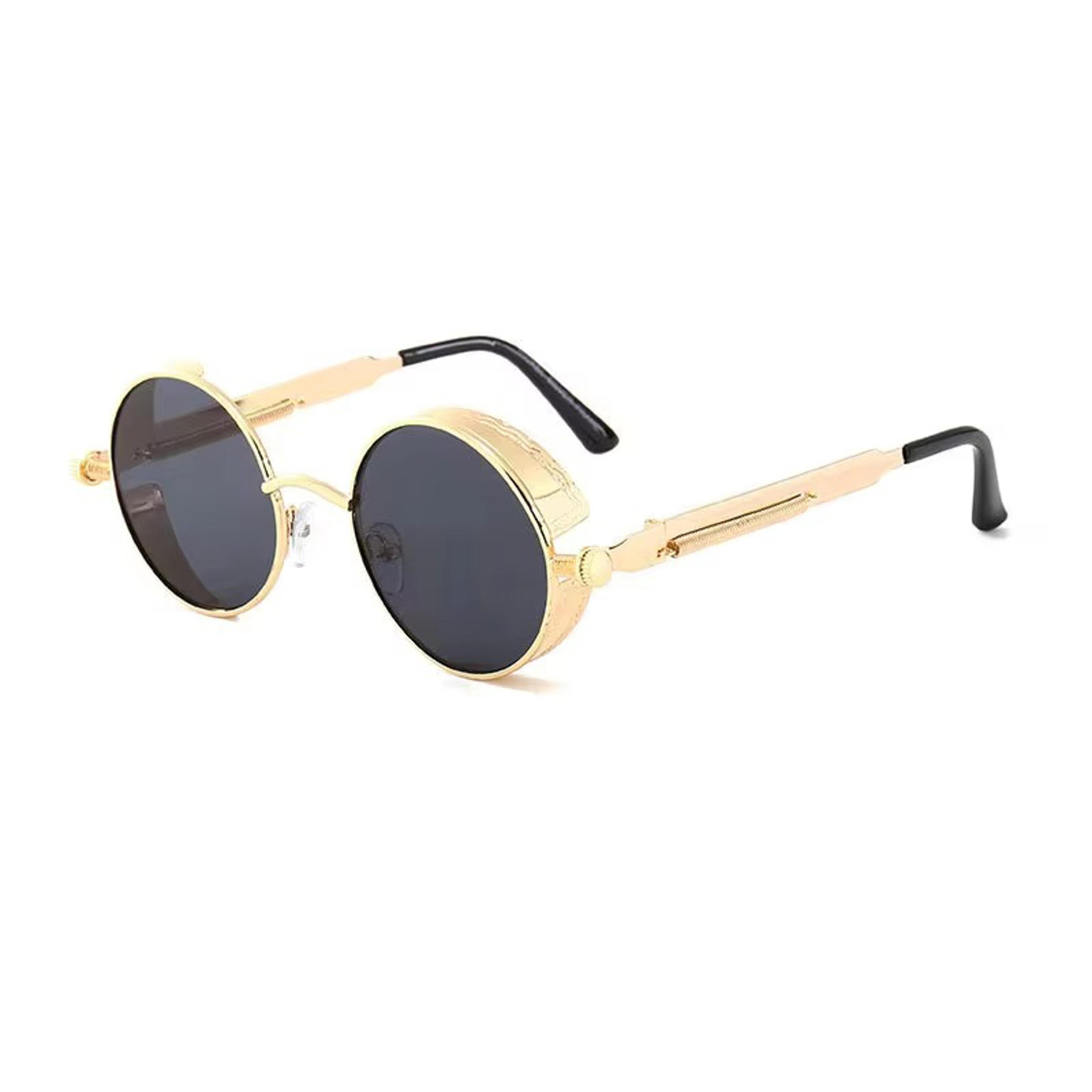 Steampunk Round Frame Sunglasses Retro Goth UV Protection Eyewear For Men  Women 3