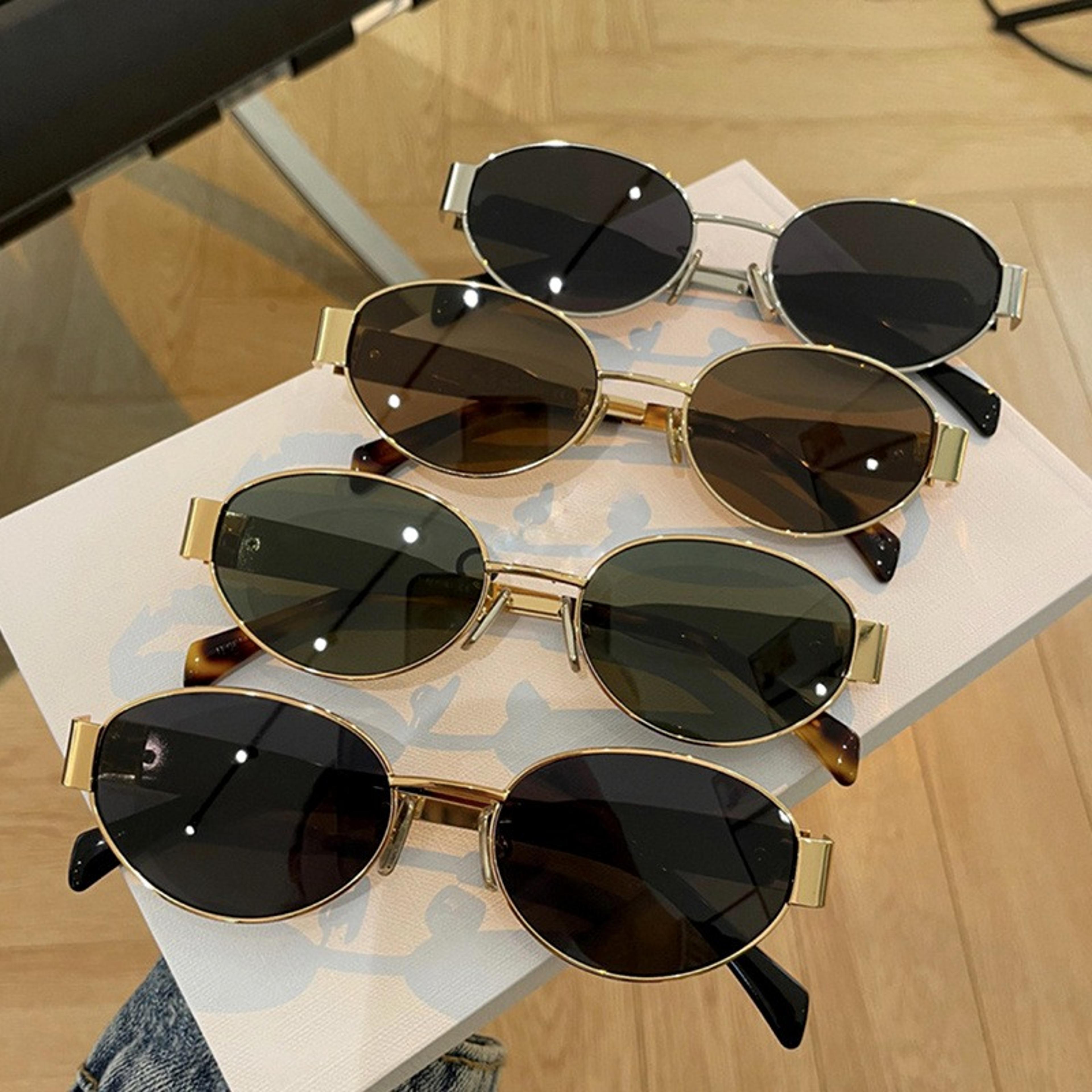 Vintage Oval Sunglasses For Women Classic Metal Frame Sunglasses With Designer Inspired Style 1
