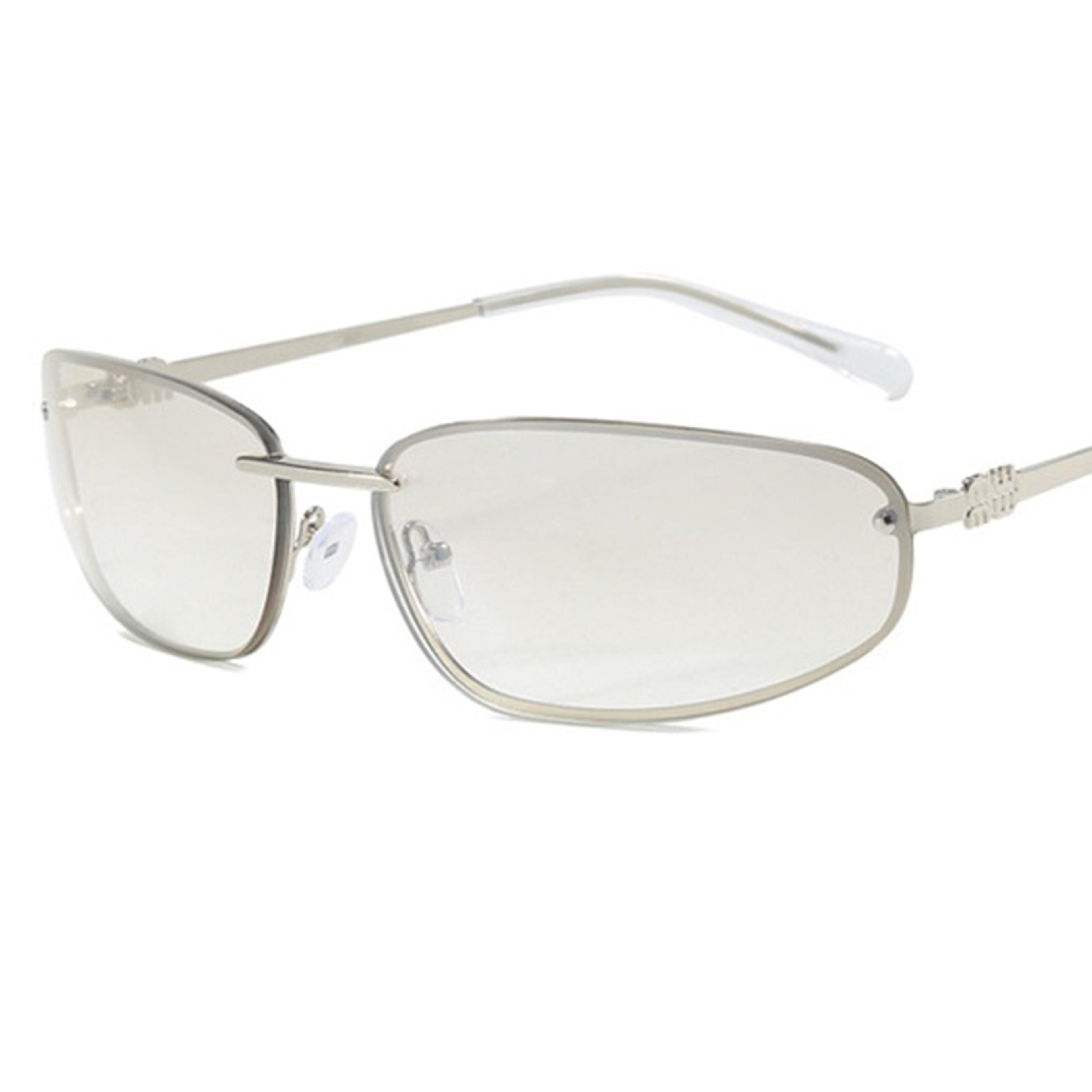 Luxury Sunglasses Rimless Oval Retro UV Fashion Shades 5