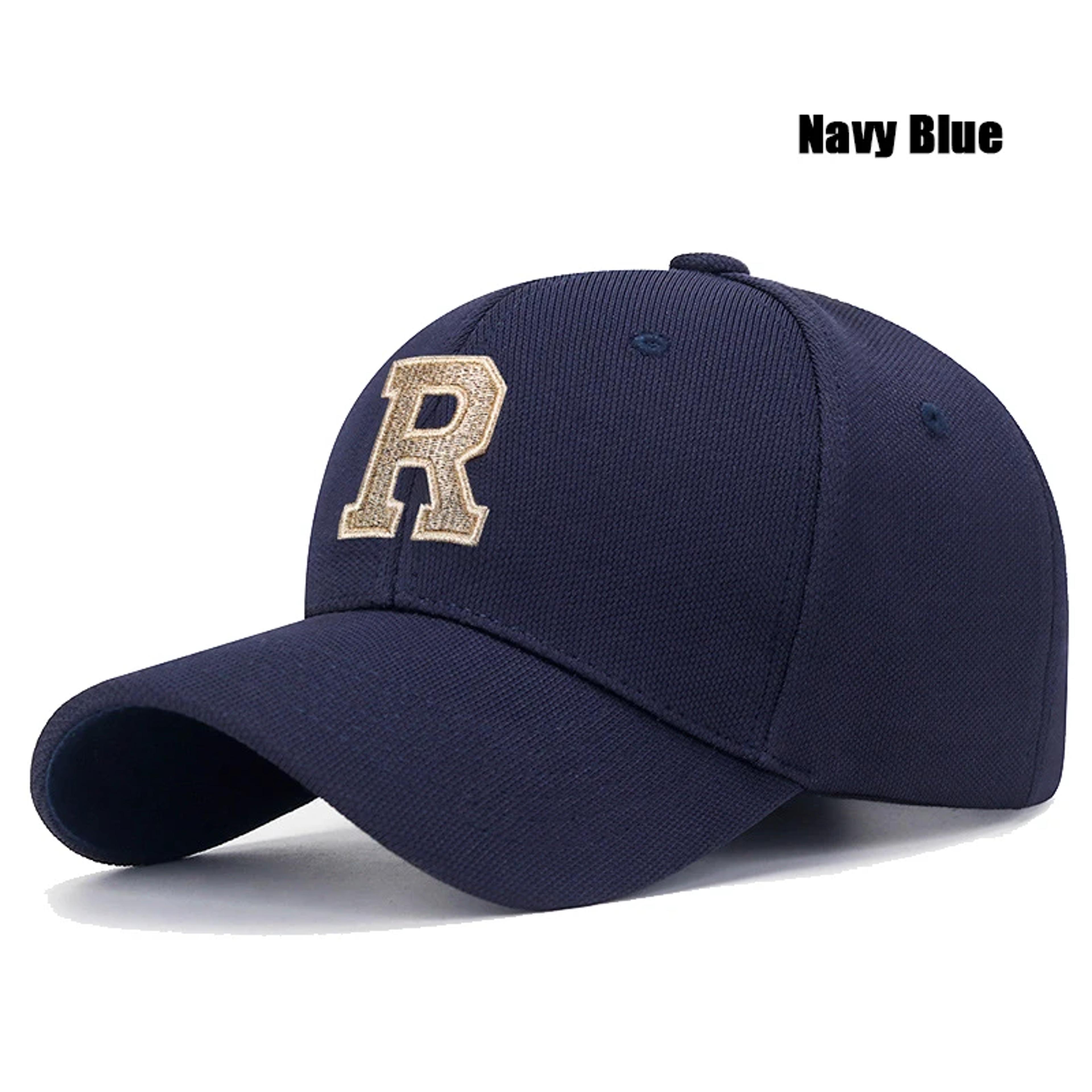 Letter Cotton Baseball Cap With Gold Embroidery Adjustable Unisex Casual Hat 9