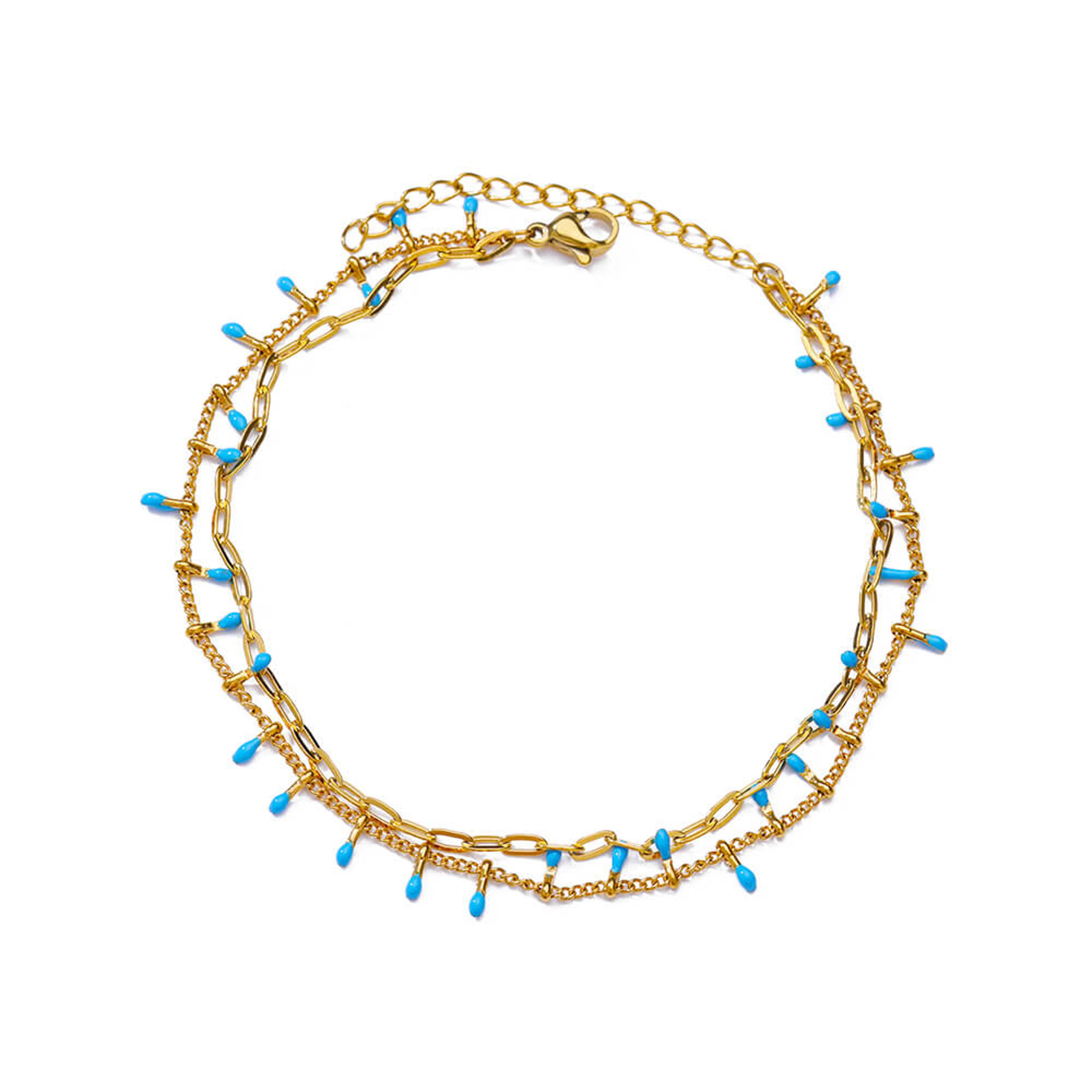 Vintage Sunflower Bracelet  Boho Anklet Stainless Steel Chain For Women  Men 24