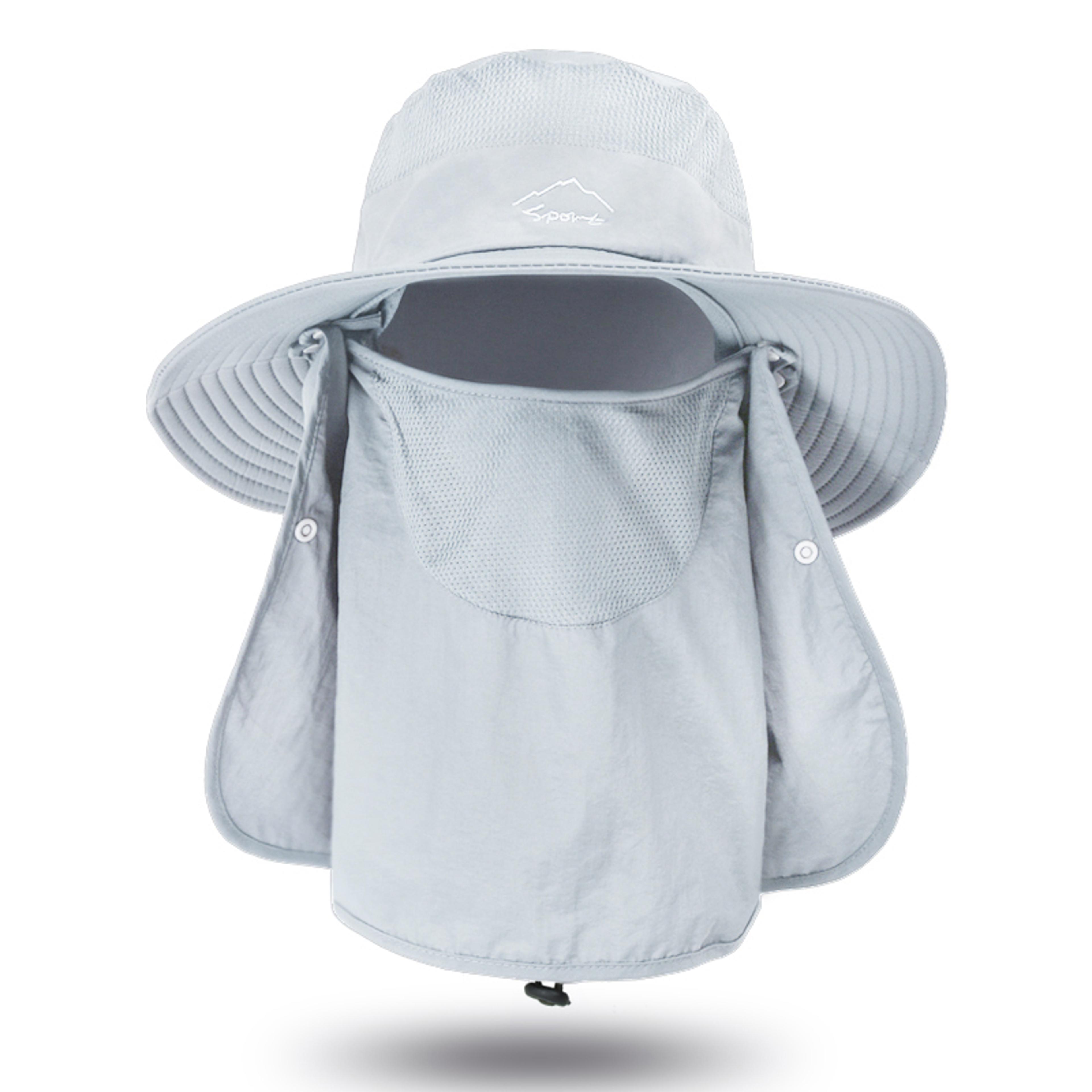 Quick Dry Sun Hat With Face Cover  Neck Flap Breathable Fishing Hat For Outdoor UV Protection 11