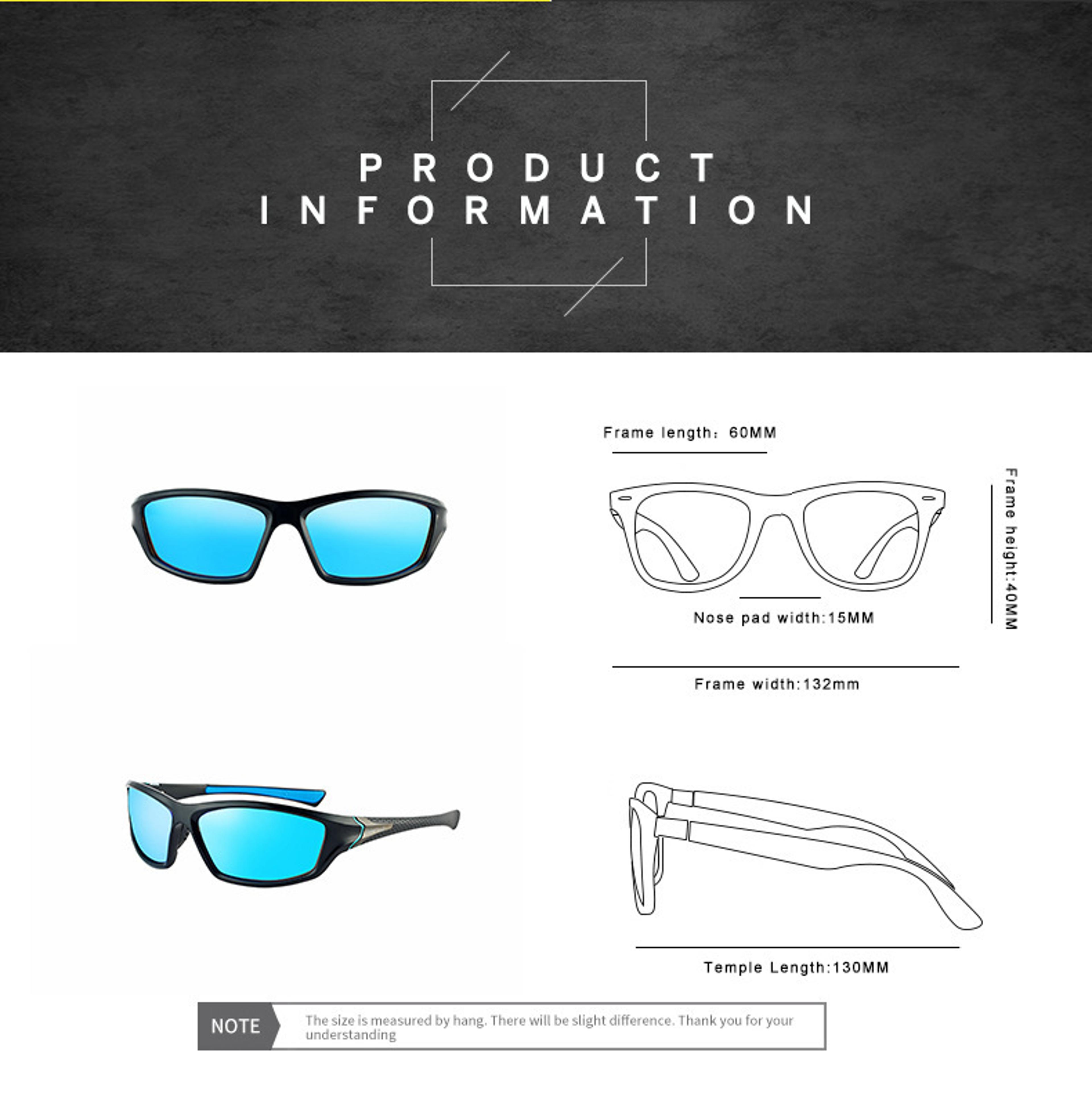 Classic Polarized Sunglasses Square Frame Driving Sunglasses For Men  Women 3