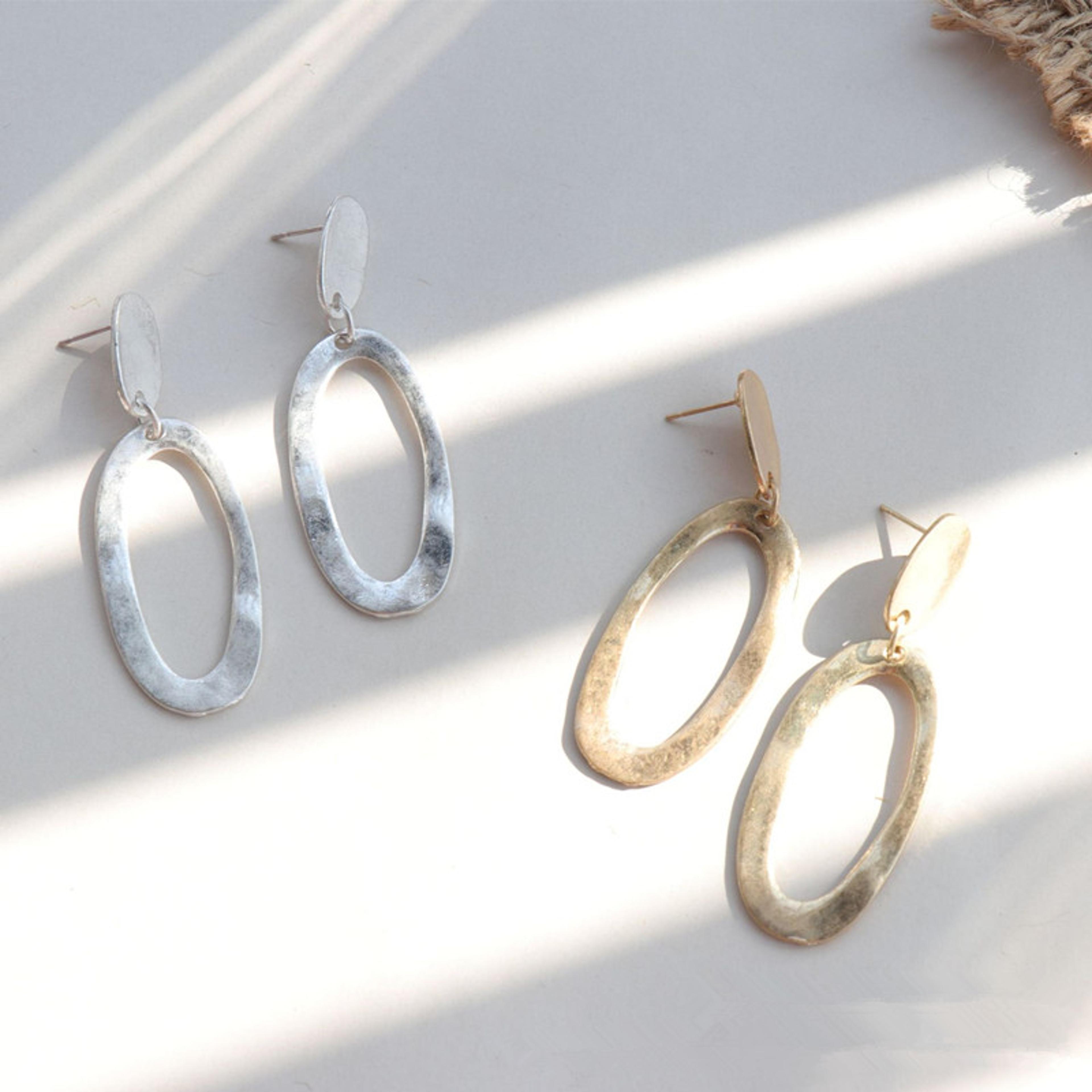 Geometric Earrings Vintage Gold Statement Earrings For Women 1
