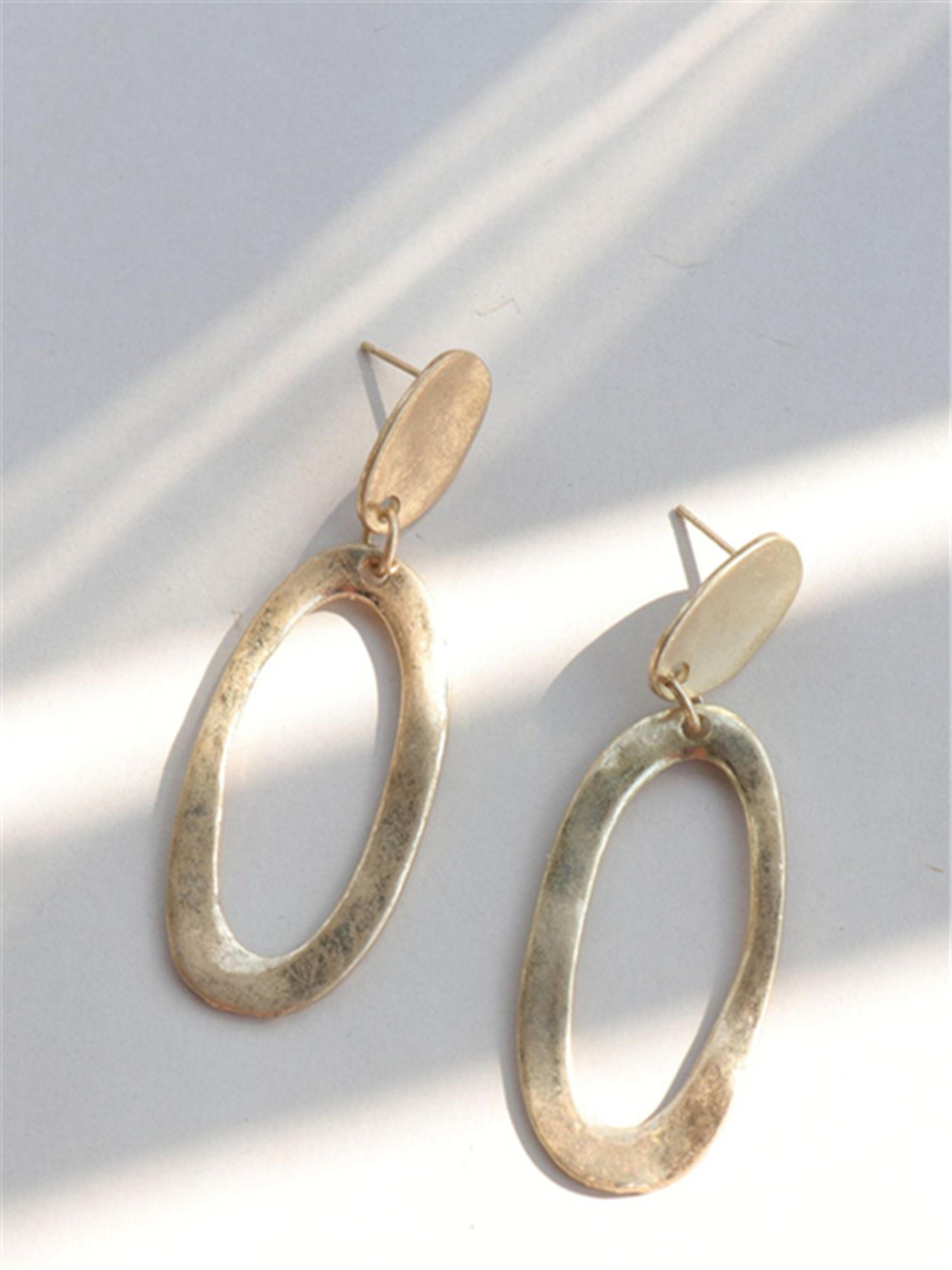 Geometric Earrings Vintage Gold Statement Earrings For Women 7