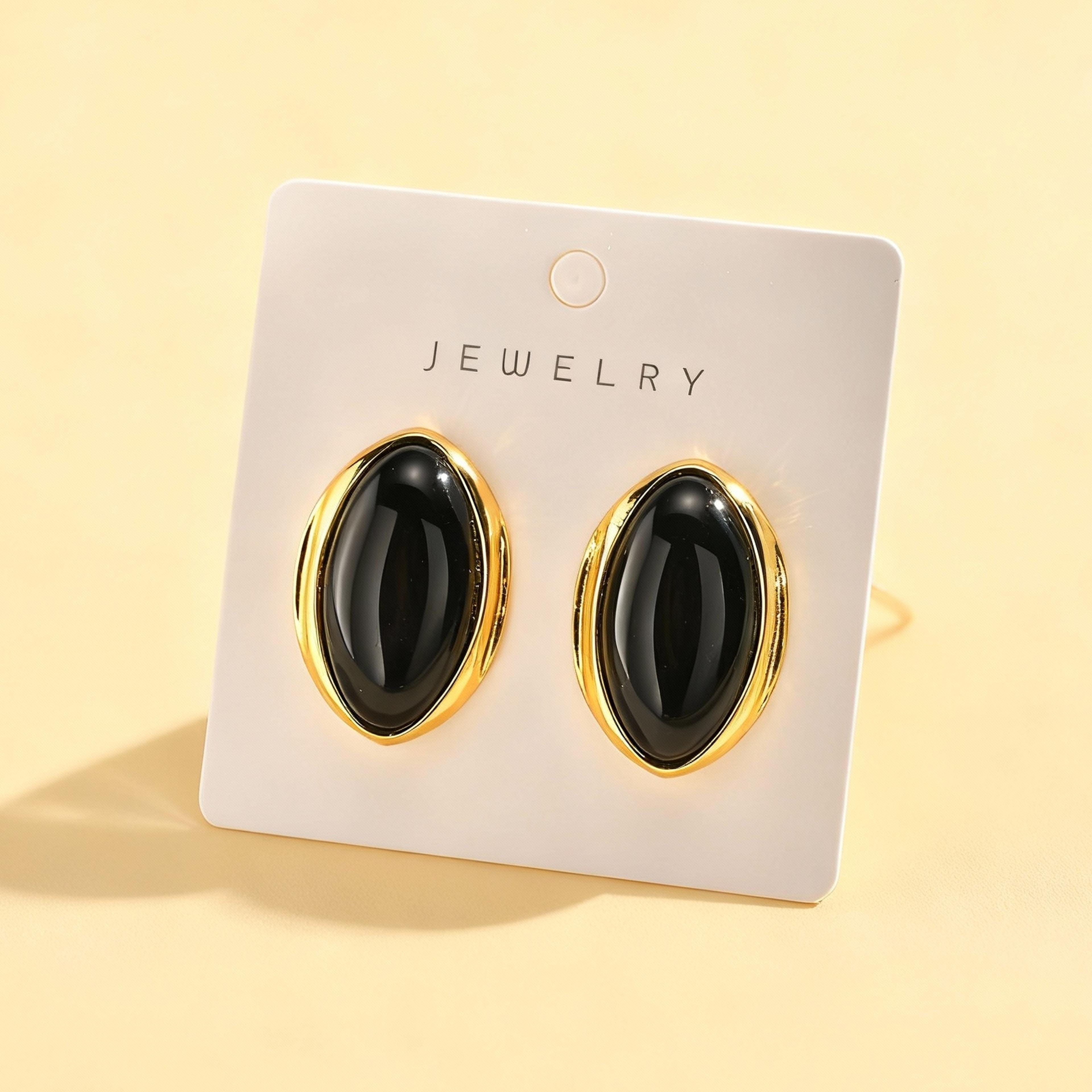 Retro Geometric Stud Earrings For Women Bold Oval Statement Earrings For Parties  Everyday Style 6