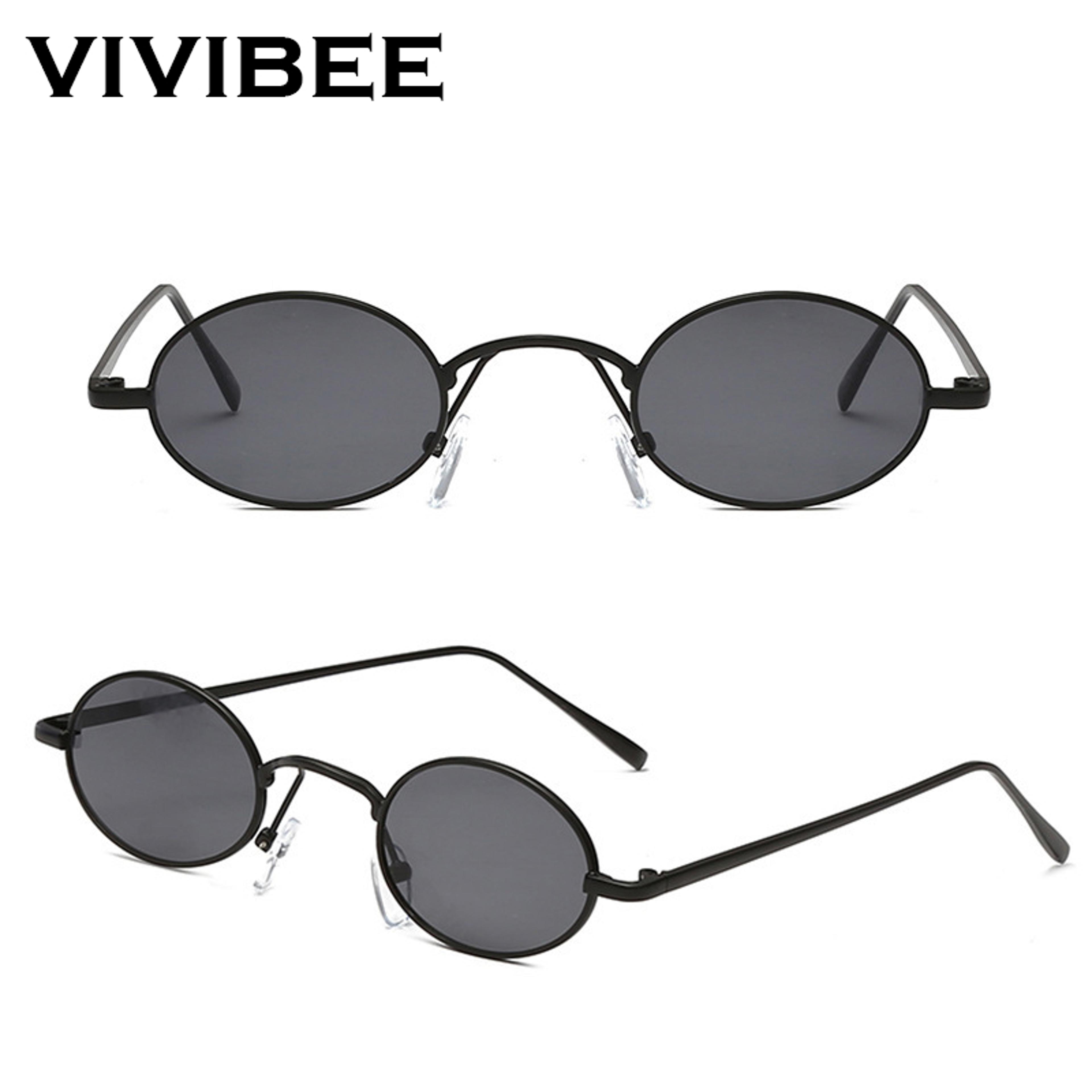 Small Oval Sunglasses For Women Vintage Sunglasses With Gold Metal Frame Retro Shades 4