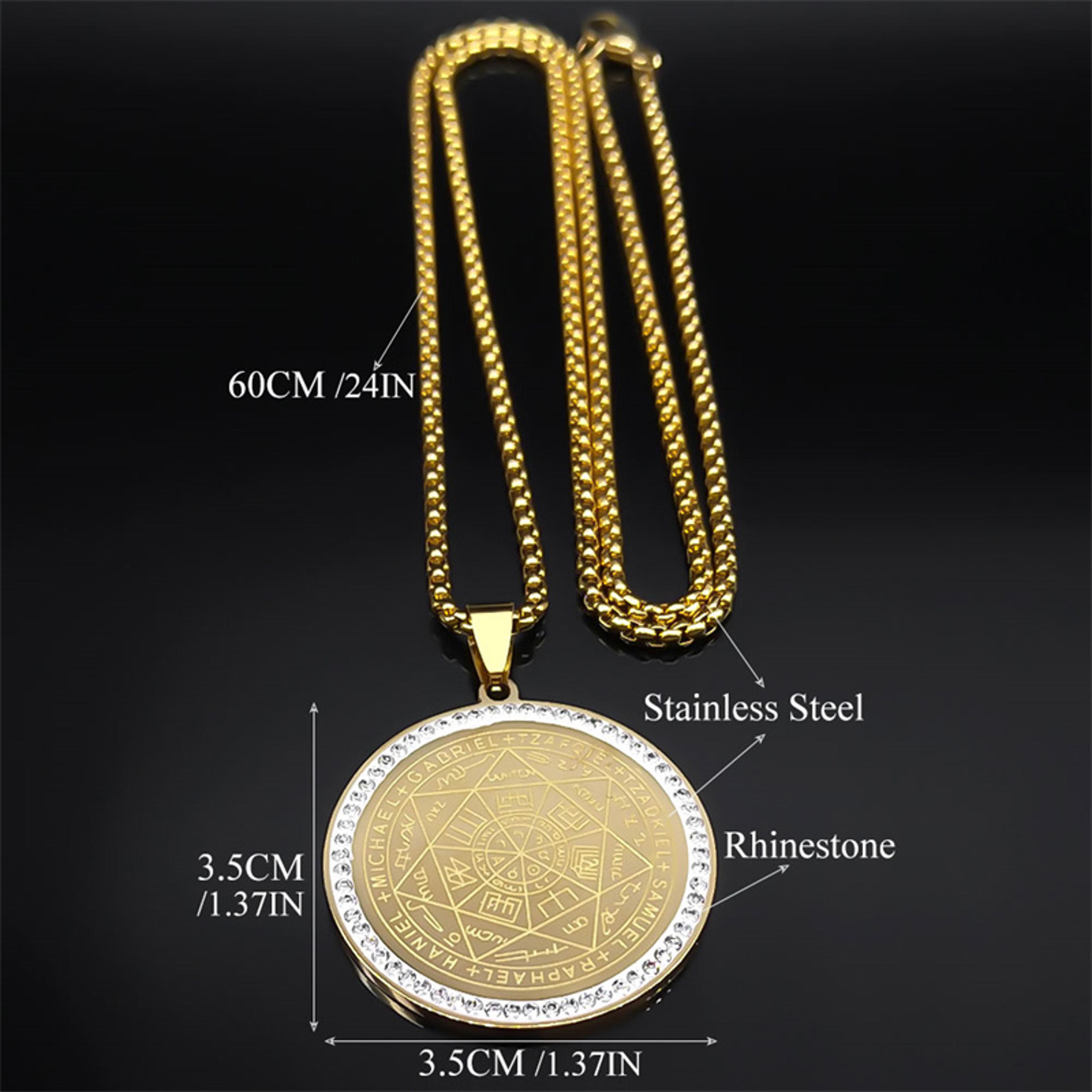 Seven Archangels Necklace With Seal Of Solomon Stainless Steel Protection Pendant 5