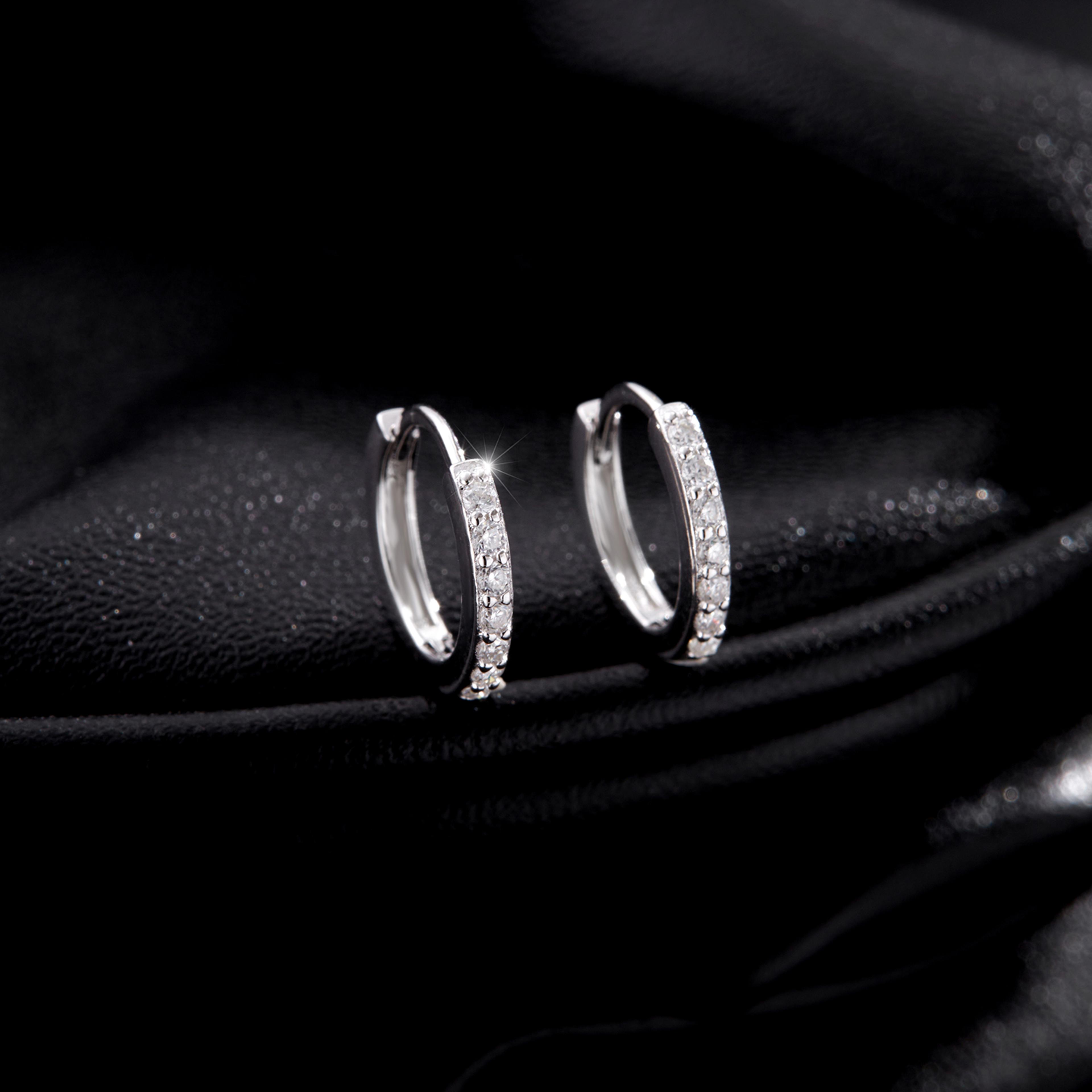 Color Moissanite Hoop Earrings In Sterling Silver For Timeless Everyday Elegance 3
