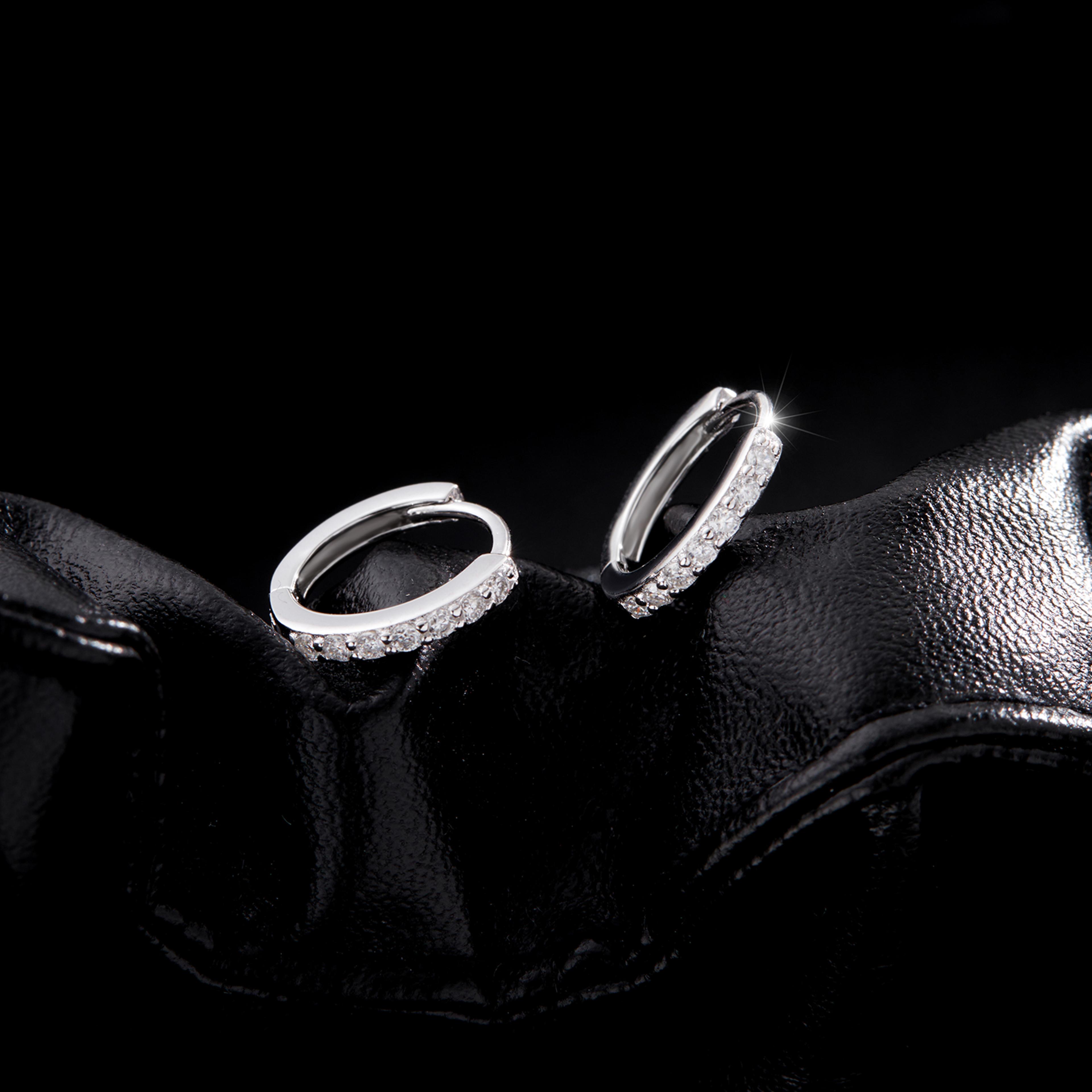 Color Moissanite Hoop Earrings In Sterling Silver For Timeless Everyday Elegance 5