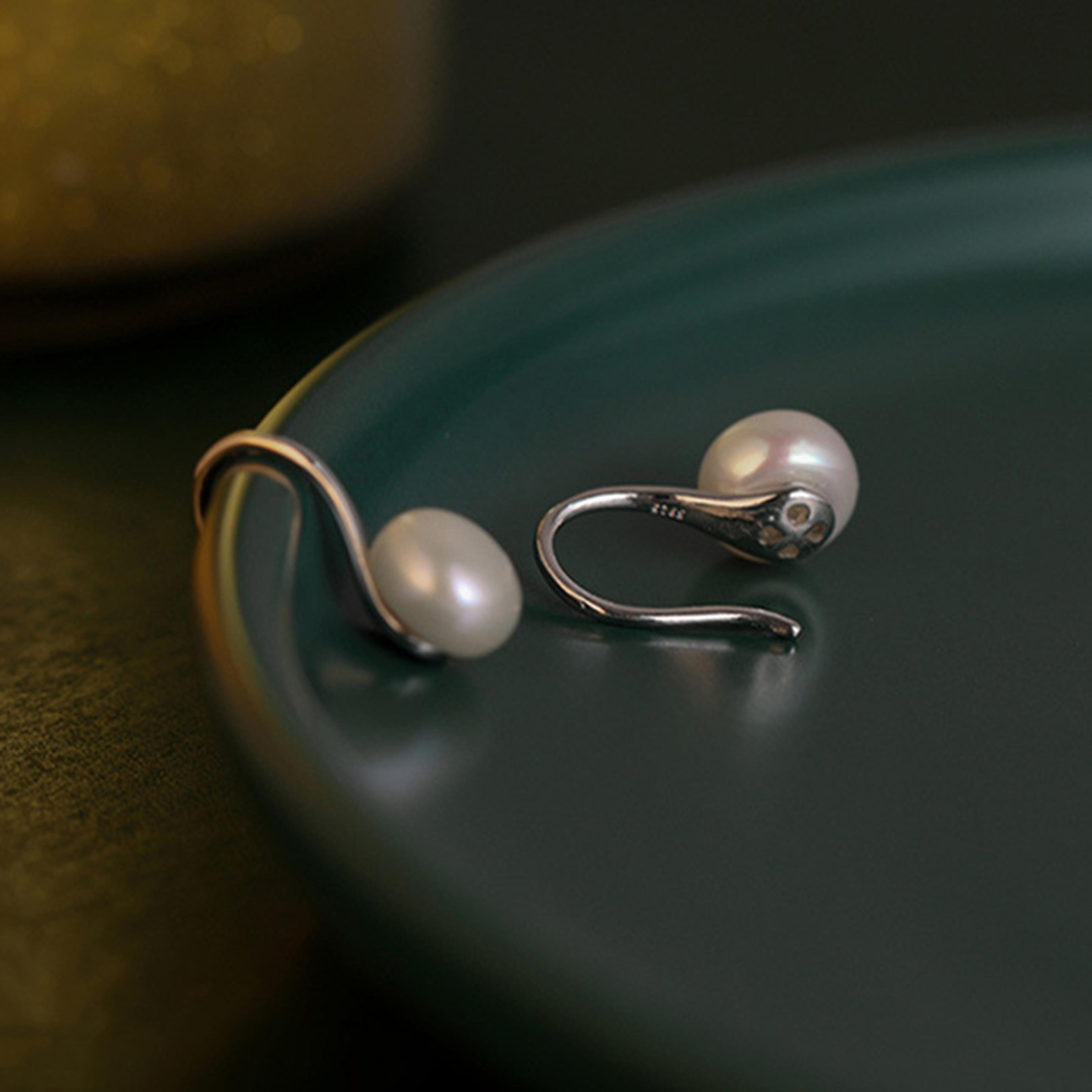 Elegant Sterling Silver Earrings With Pearl Drop Timeless Pearl Drop Earrings For Weddings  Parties 4
