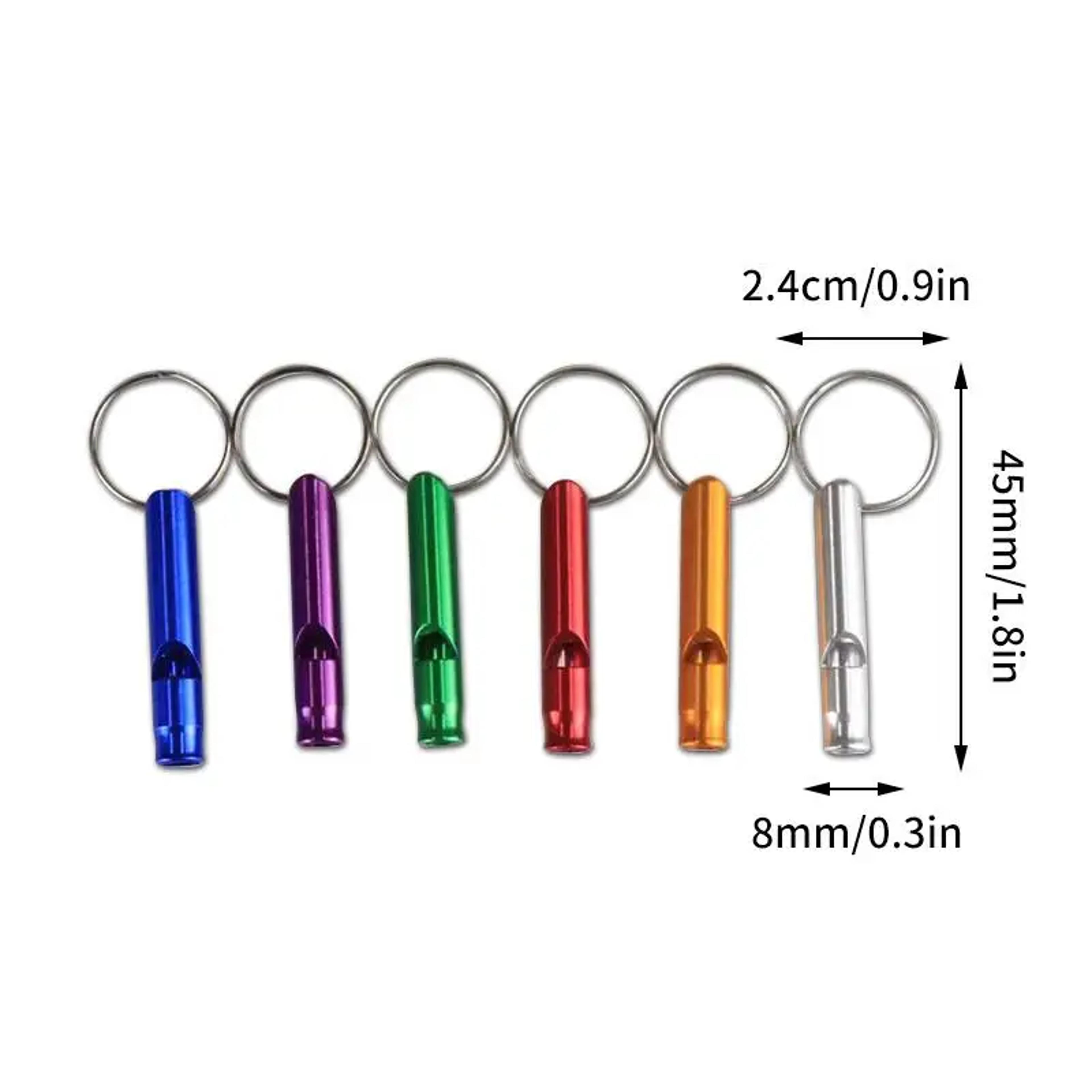 Compact Emergency Survival Whistle Aluminum Safety Whistle Keychain For Camping Hiking  Everyday Ca 5