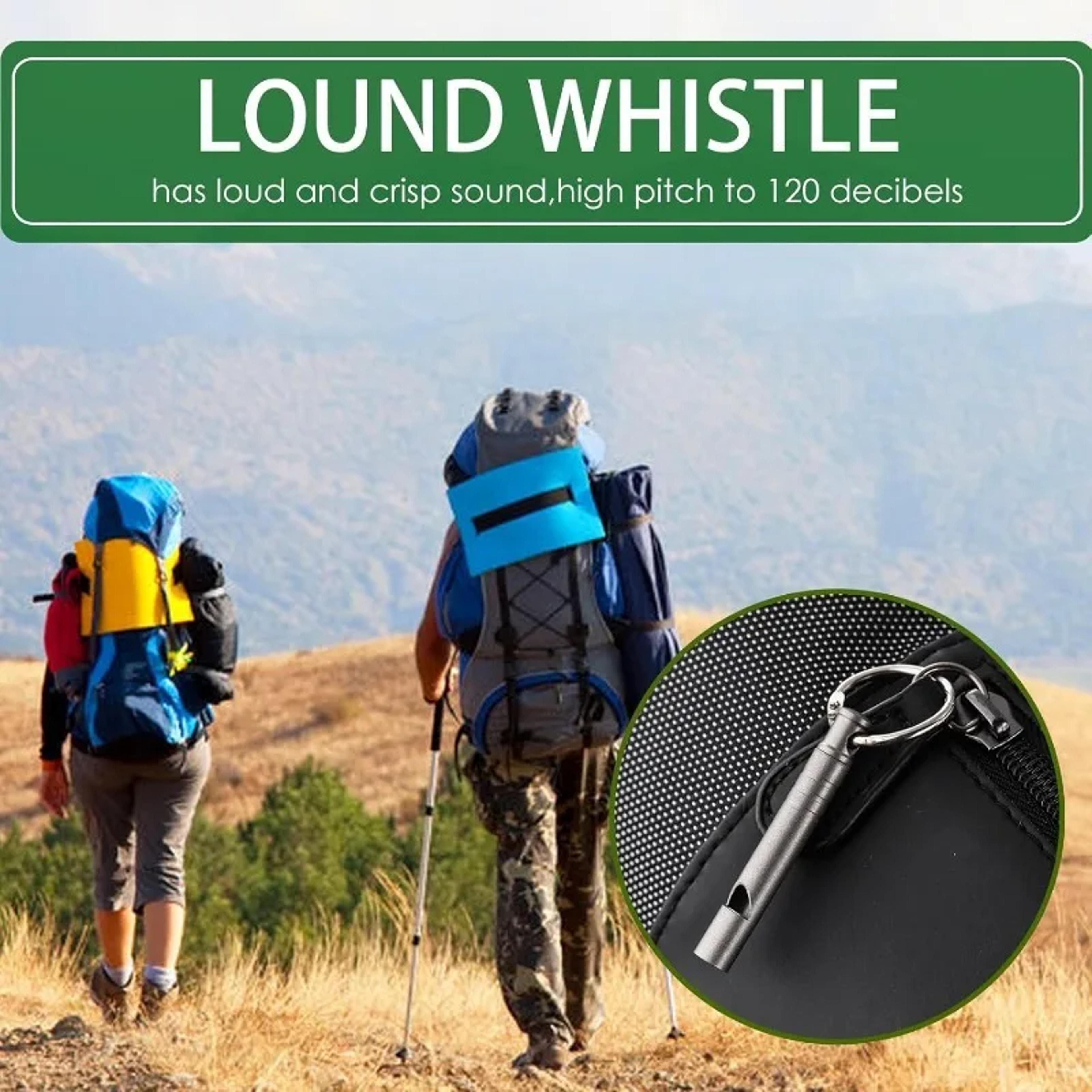 Titanium Survival Whistle Emergency Safety Signal For Hiking Camping EDC 2