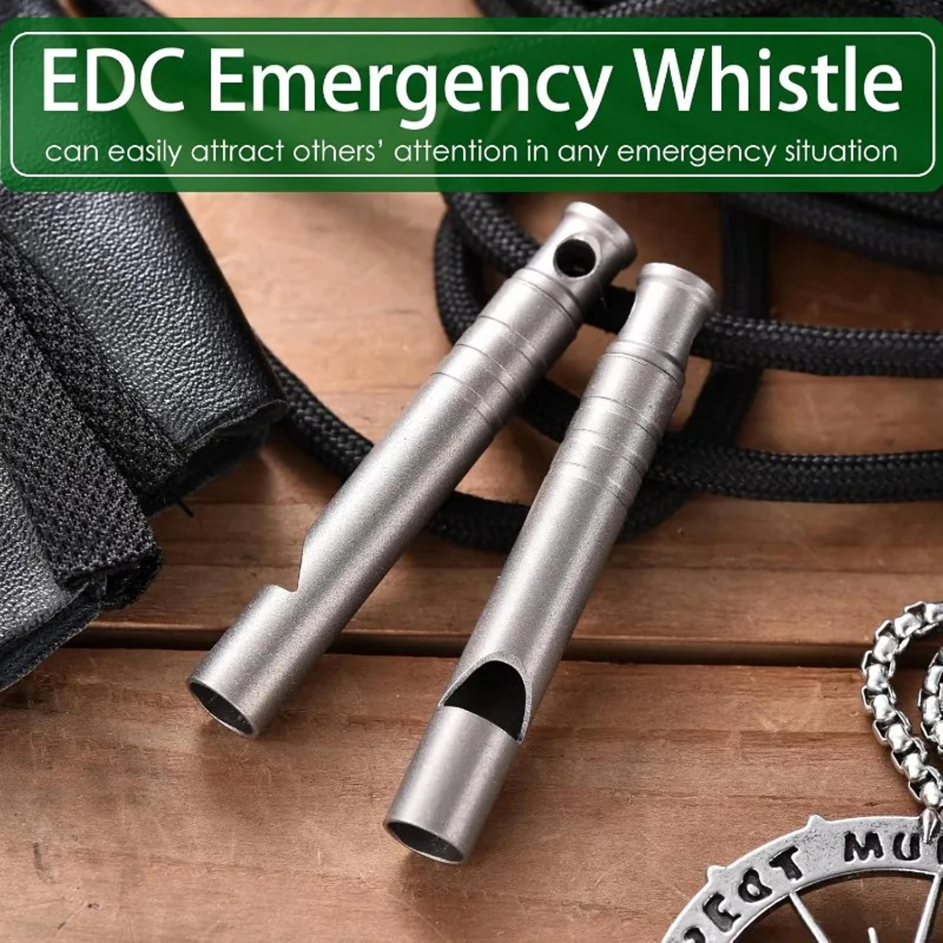 Titanium Survival Whistle Emergency Safety Signal For Hiking Camping EDC 5