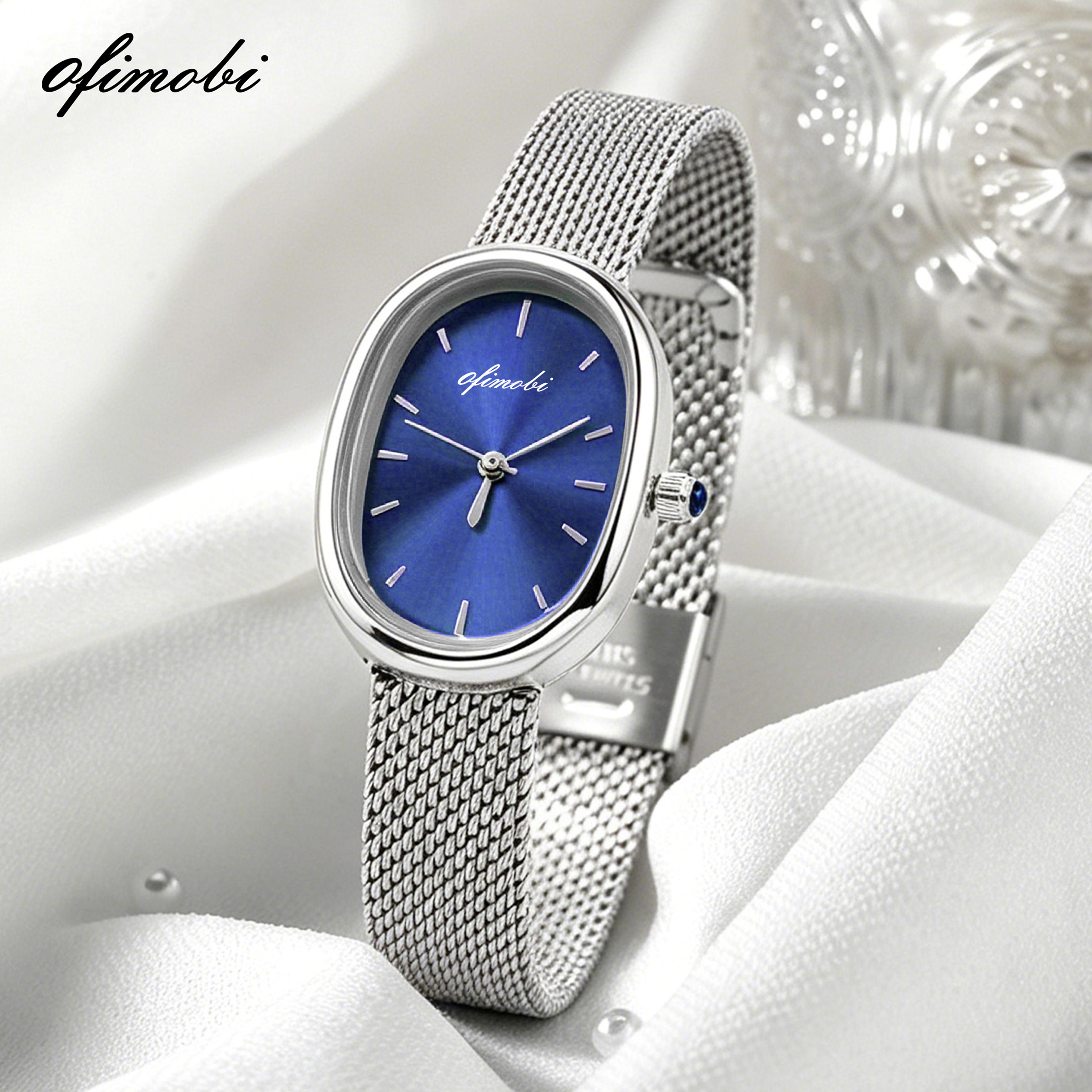 Elegant Womens Quartz Watch With Oval Dial Milanese Mesh Strap  Waterproof Design 4