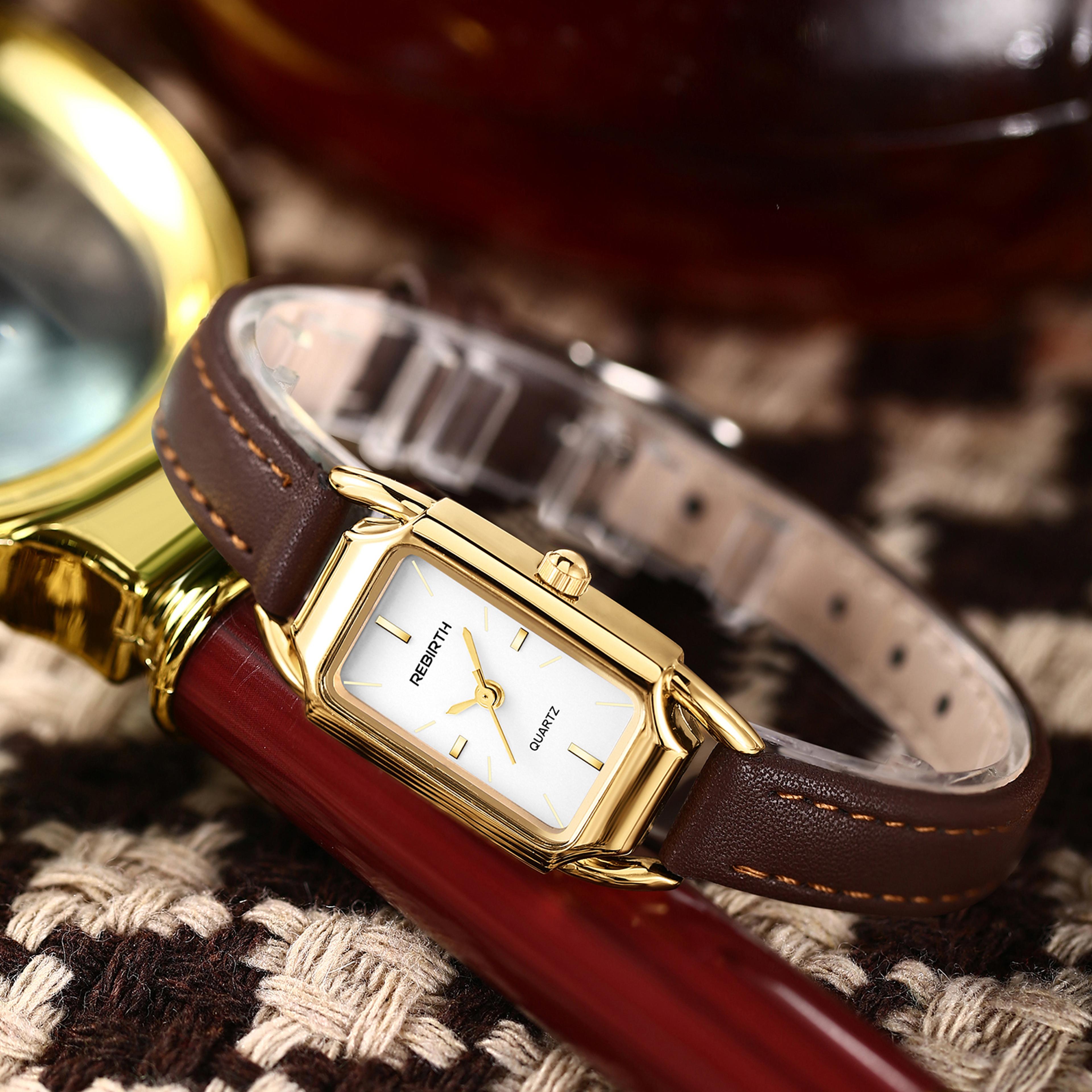 Retro Womens Leather Watch Casual Quartz Watch For Everyday Style 2