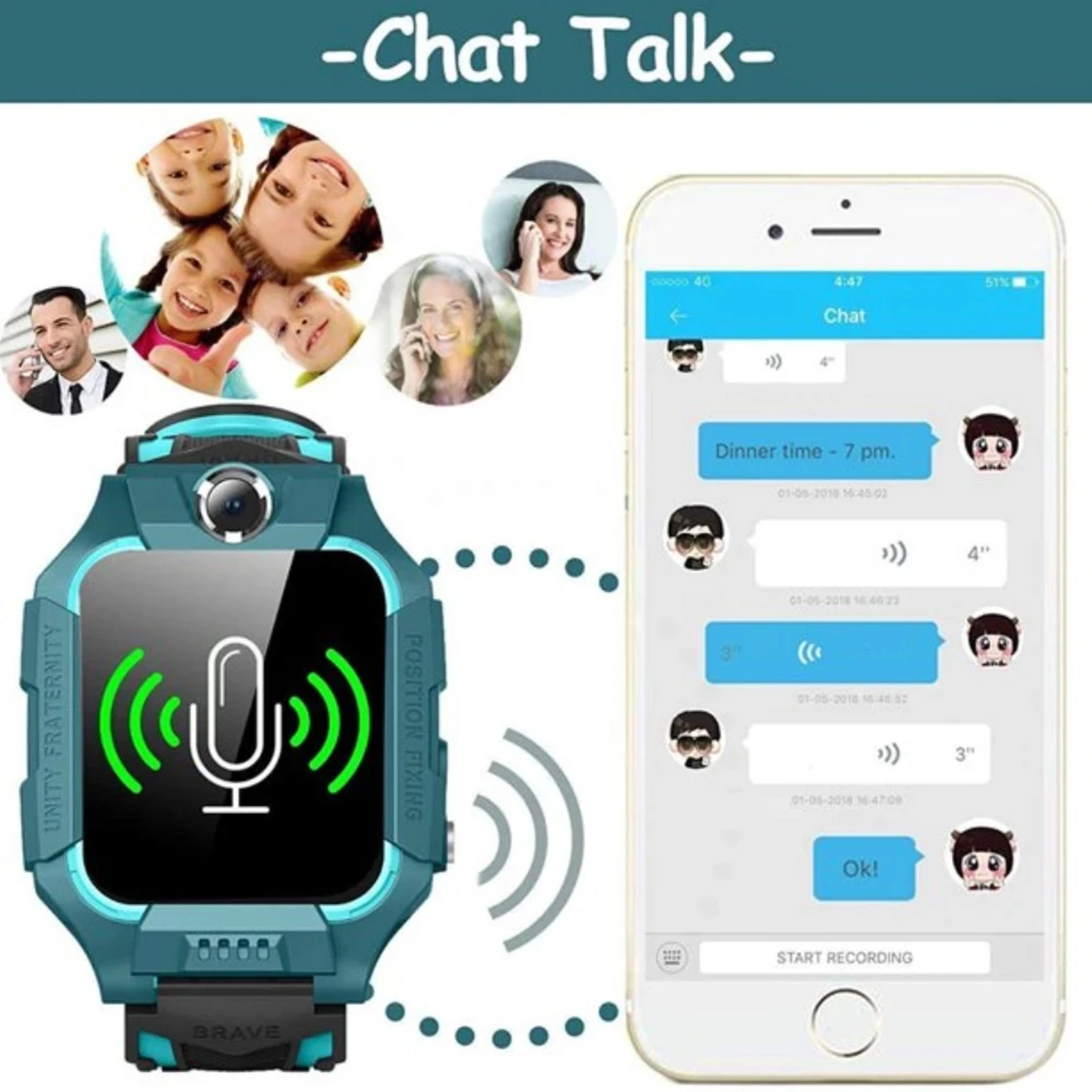 Kids Smart Watch GPS Tracker With Calling Camera  Waterproof Smartwatch For Children 3