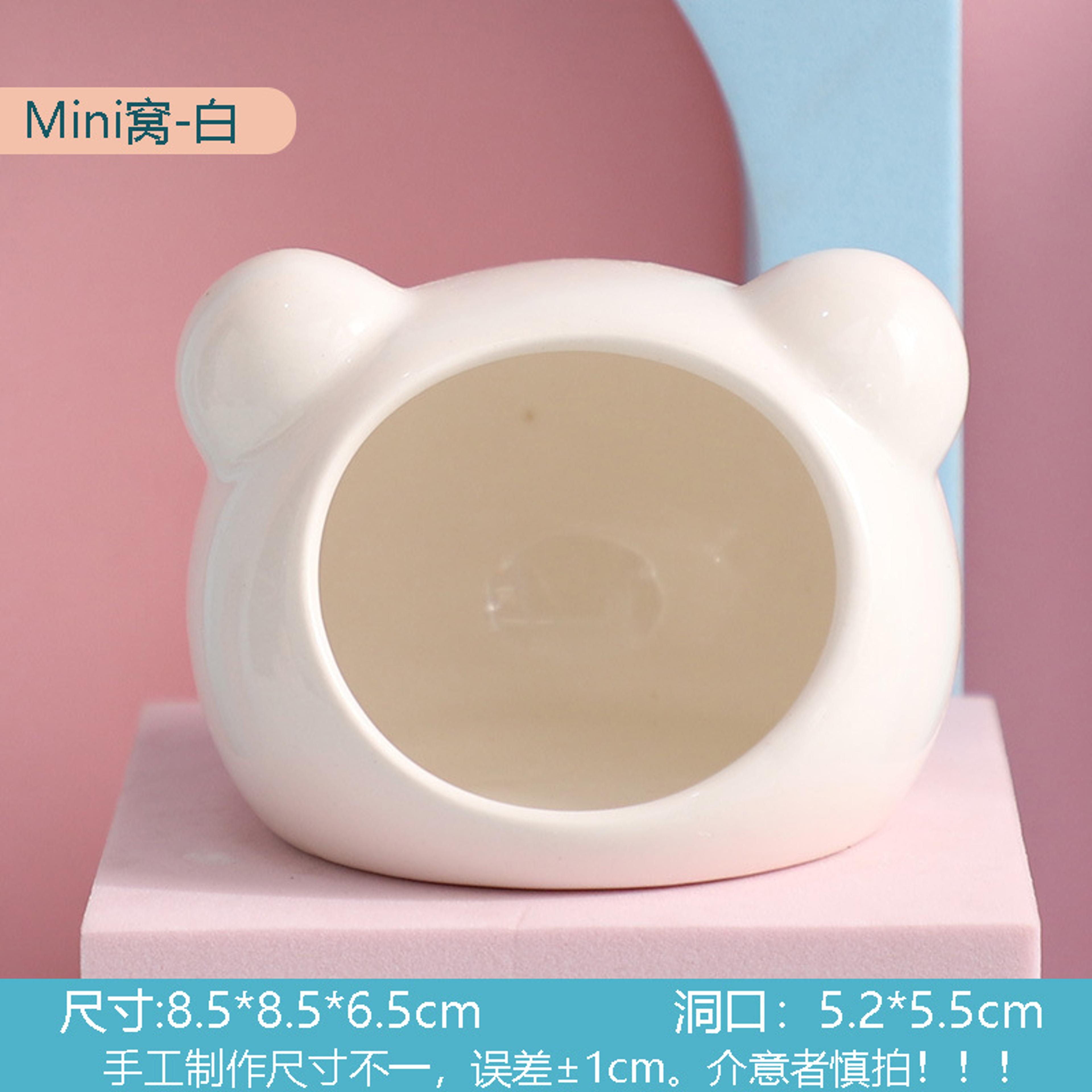 Ceramic Hamster House Cooling Hideout For Small Pets Cute Summer Hamster Nest 5