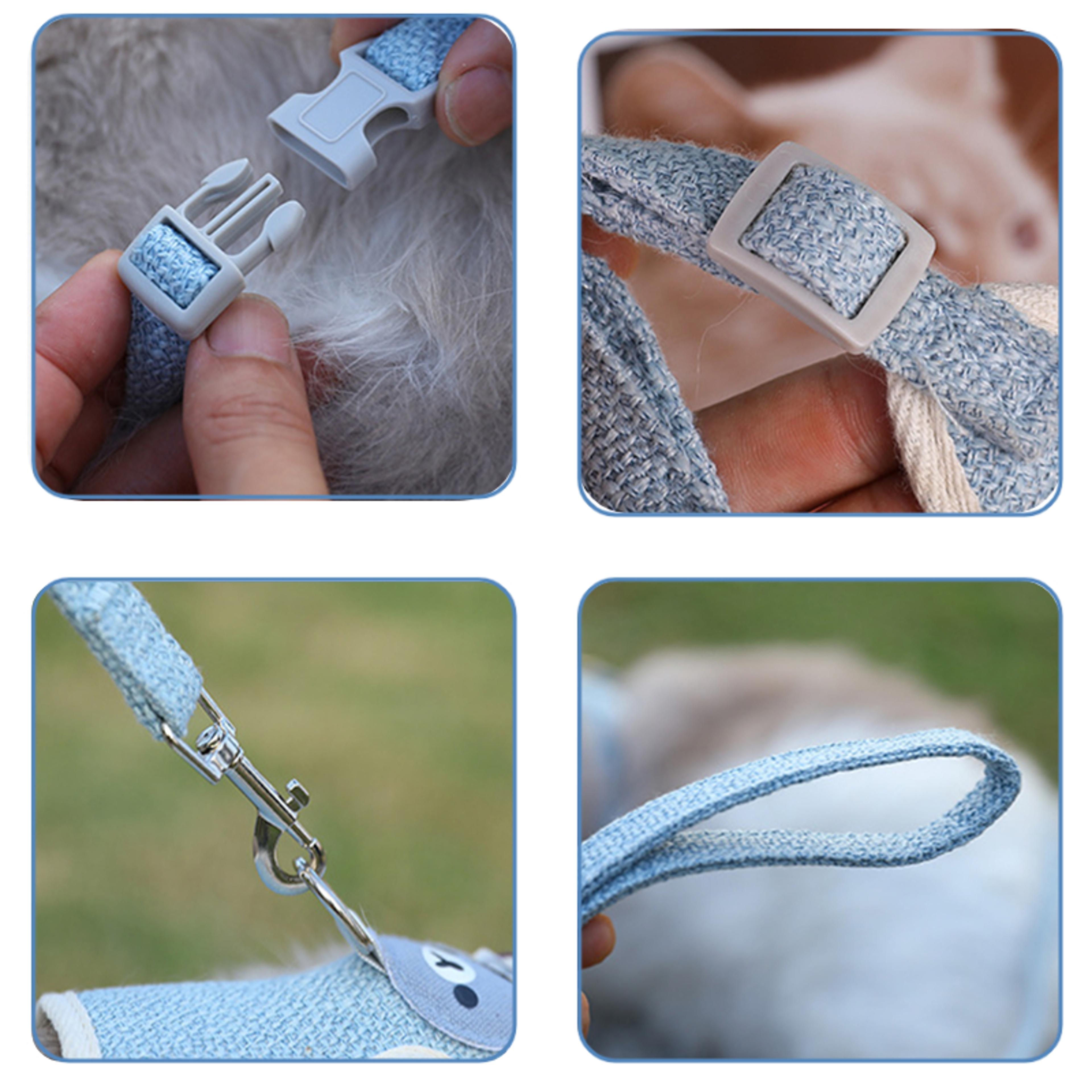 Breathable Pet Harness With Leash Adjustable Cat  Dog Vest For Small Pets 4