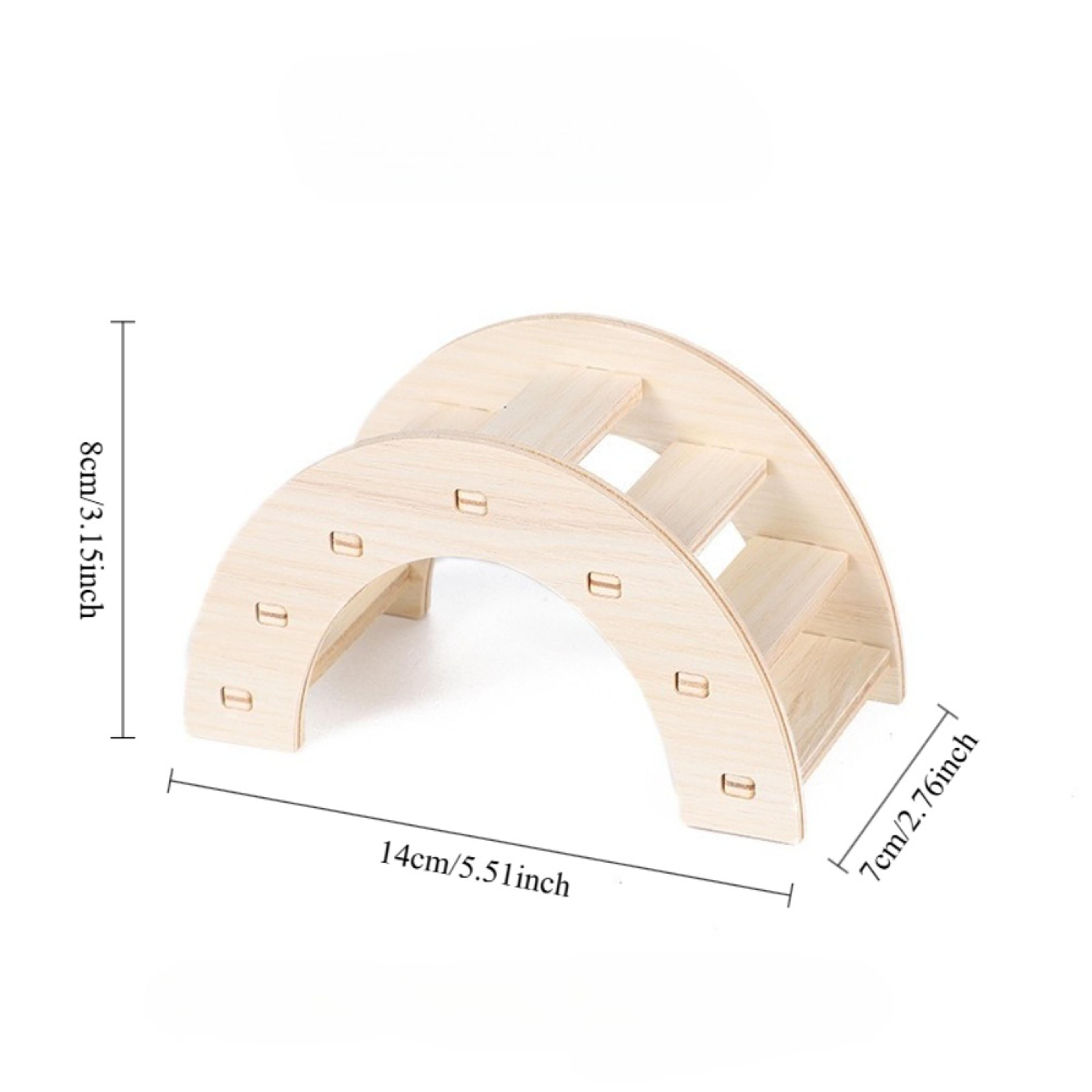 Wooden Hamster Swing  Seesaw Toy For Small Pets Natural Hamster Cage Accessories 7