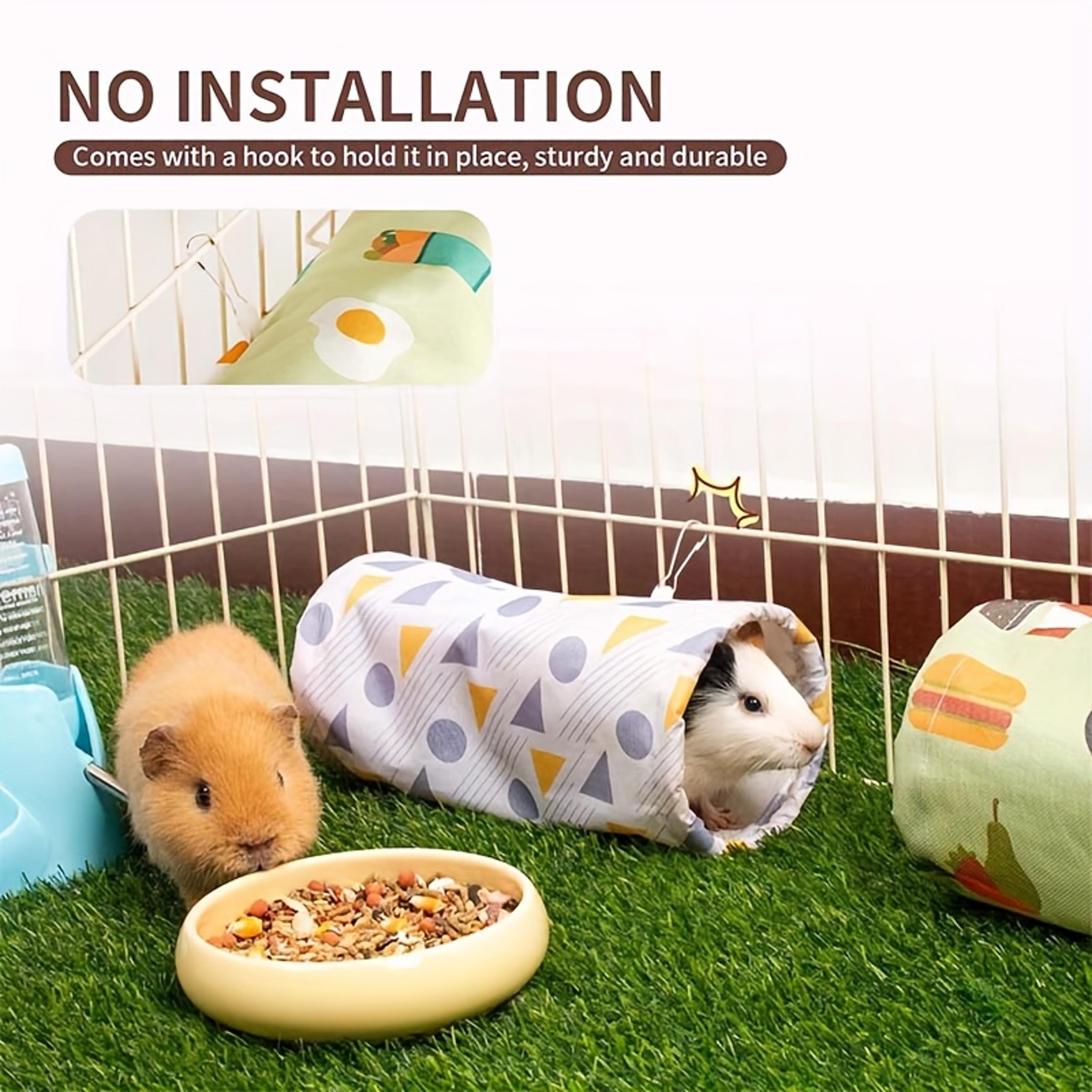 Cozy Guinea Pig Tunnel  Small Animal Hammock Hideout For Hamsters Ferrets  Rabbits 4