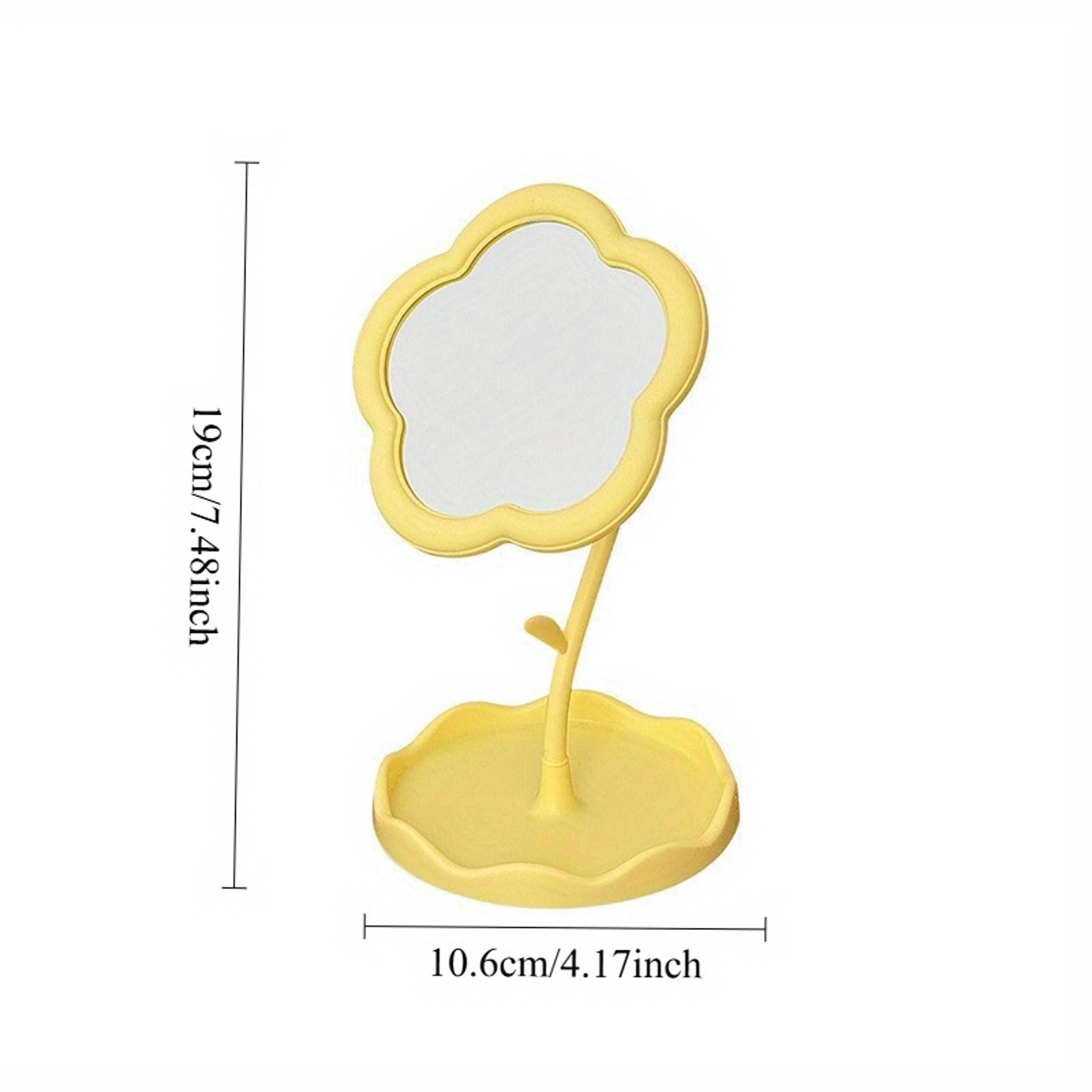 Flower Vanity Makeup Mirror With Rotating Desktop Stand For Bedroom  Dorm 5