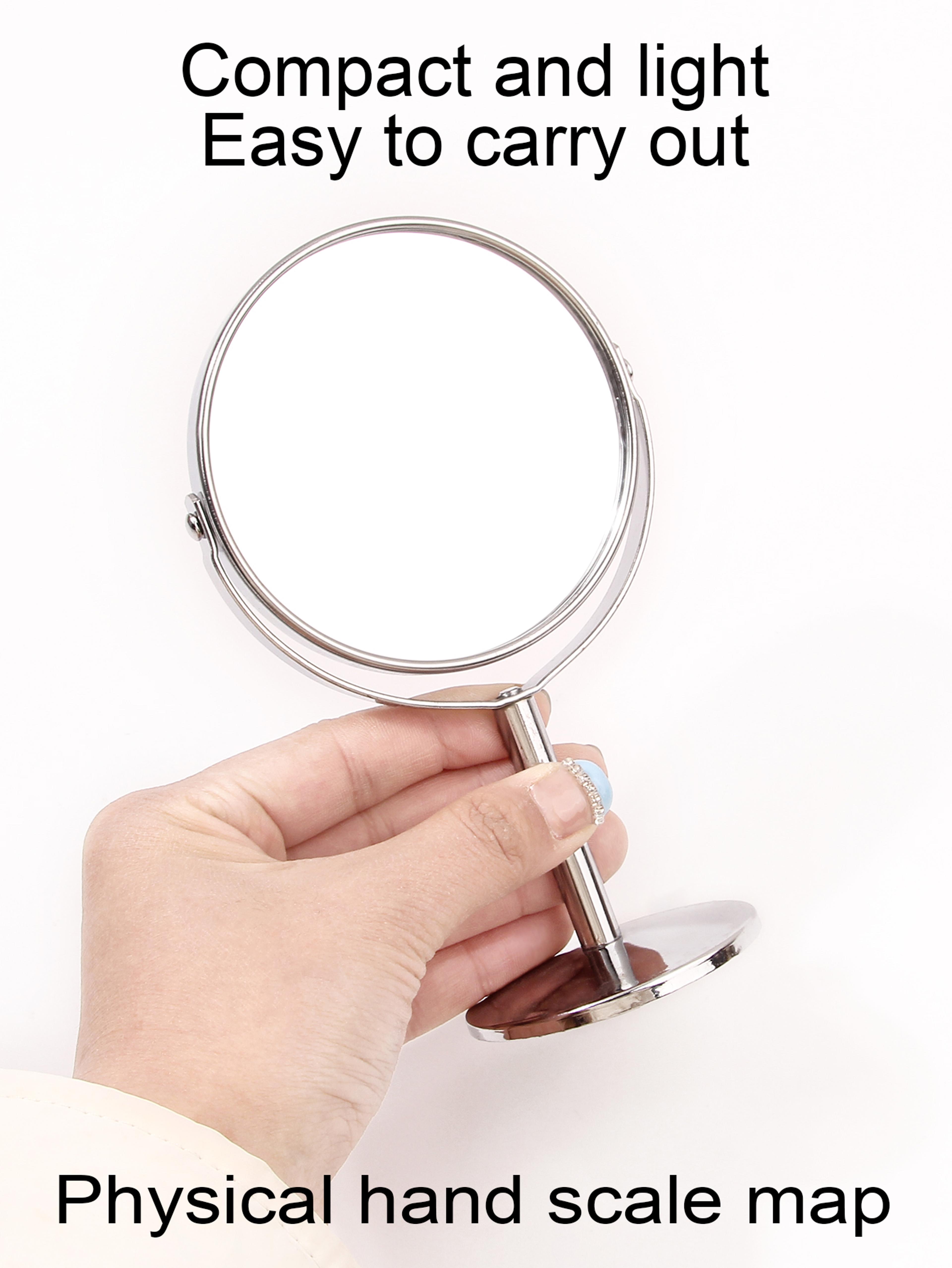 Large Makeup Mirror Double Sided Vanity Mirror With Rotation  Magnifying Glass 5