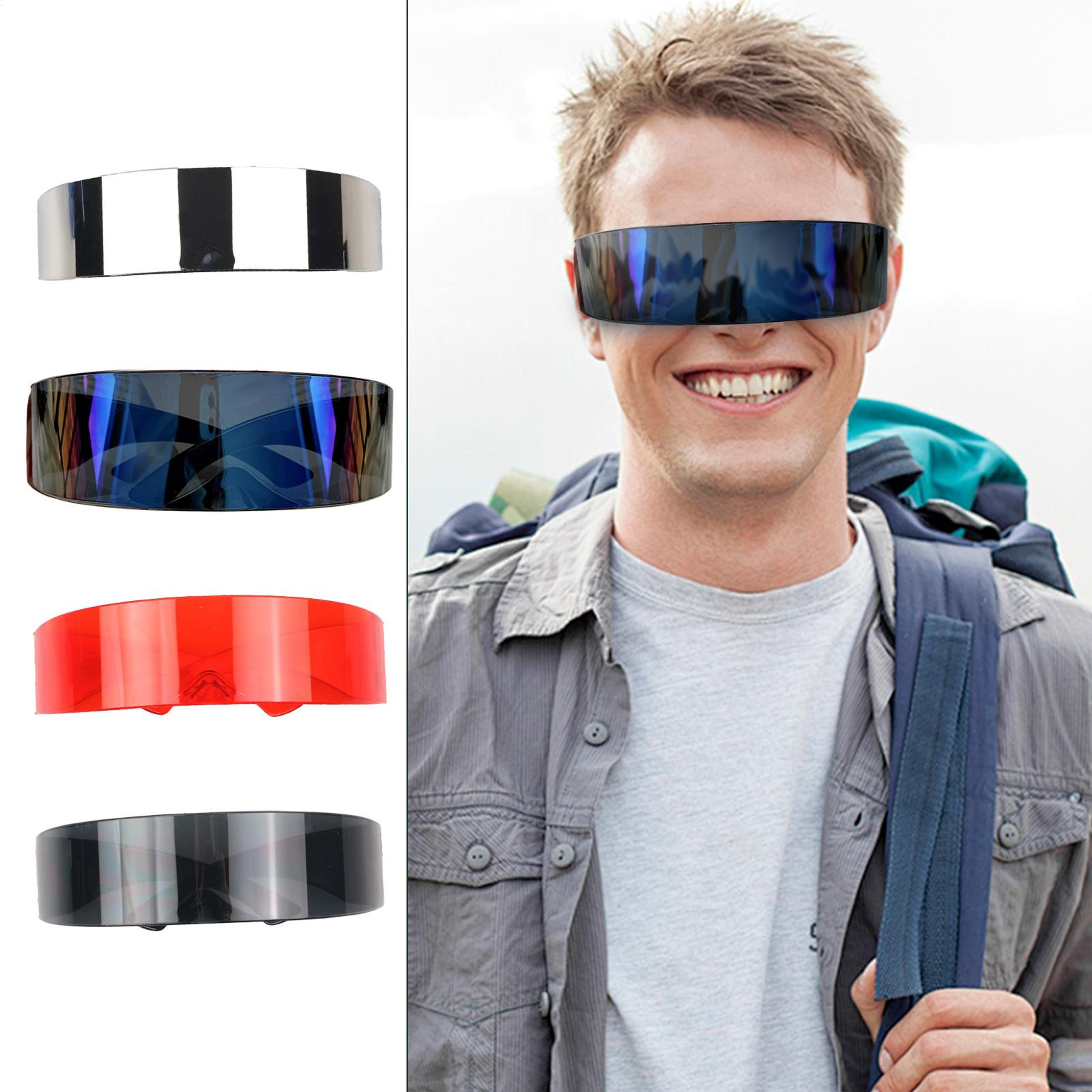 Futuristic Cyclops UV400 Rimless Sunglasses For Men  Women Cyber Visor Eyewear 1