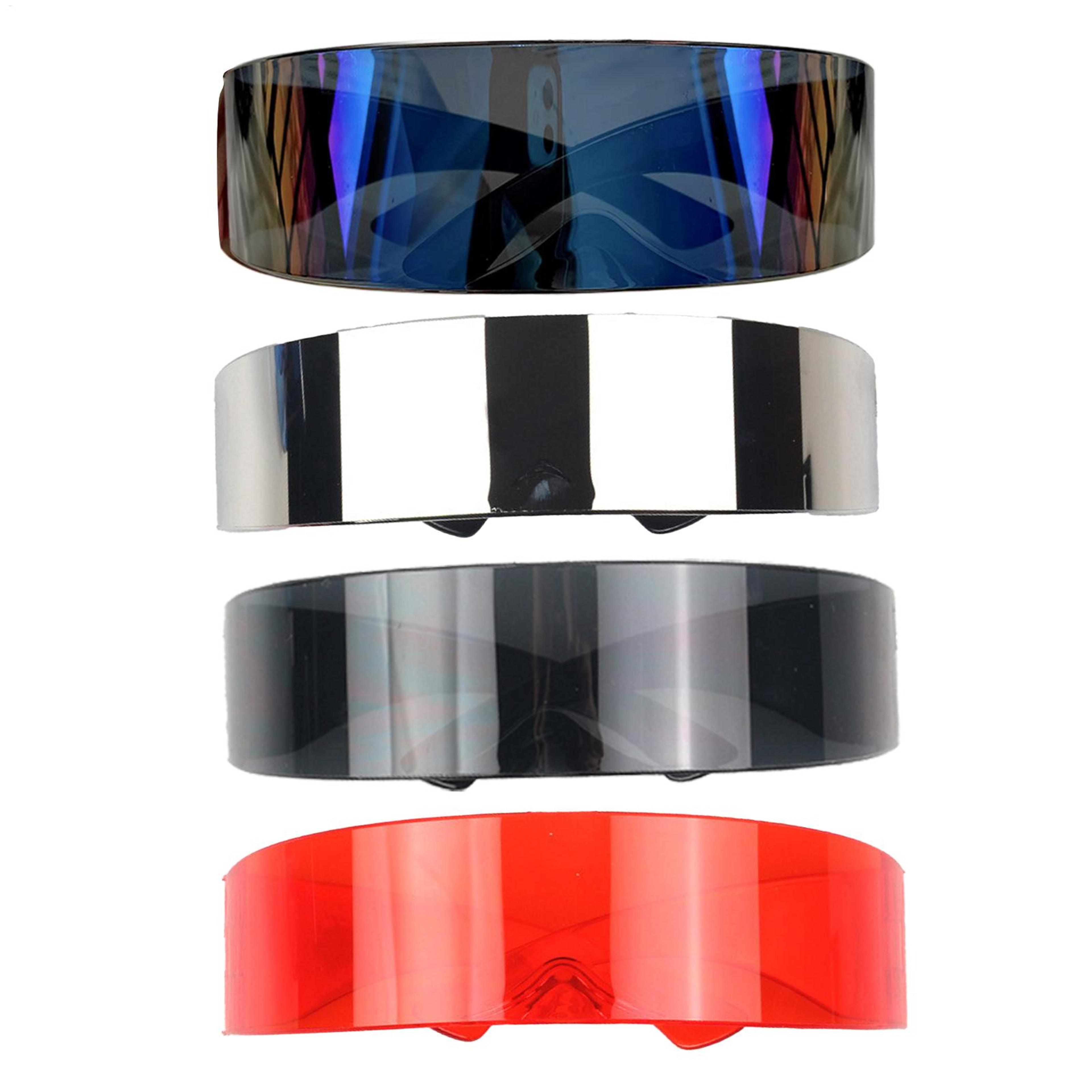 Futuristic Cyclops UV400 Rimless Sunglasses For Men  Women Cyber Visor Eyewear 3