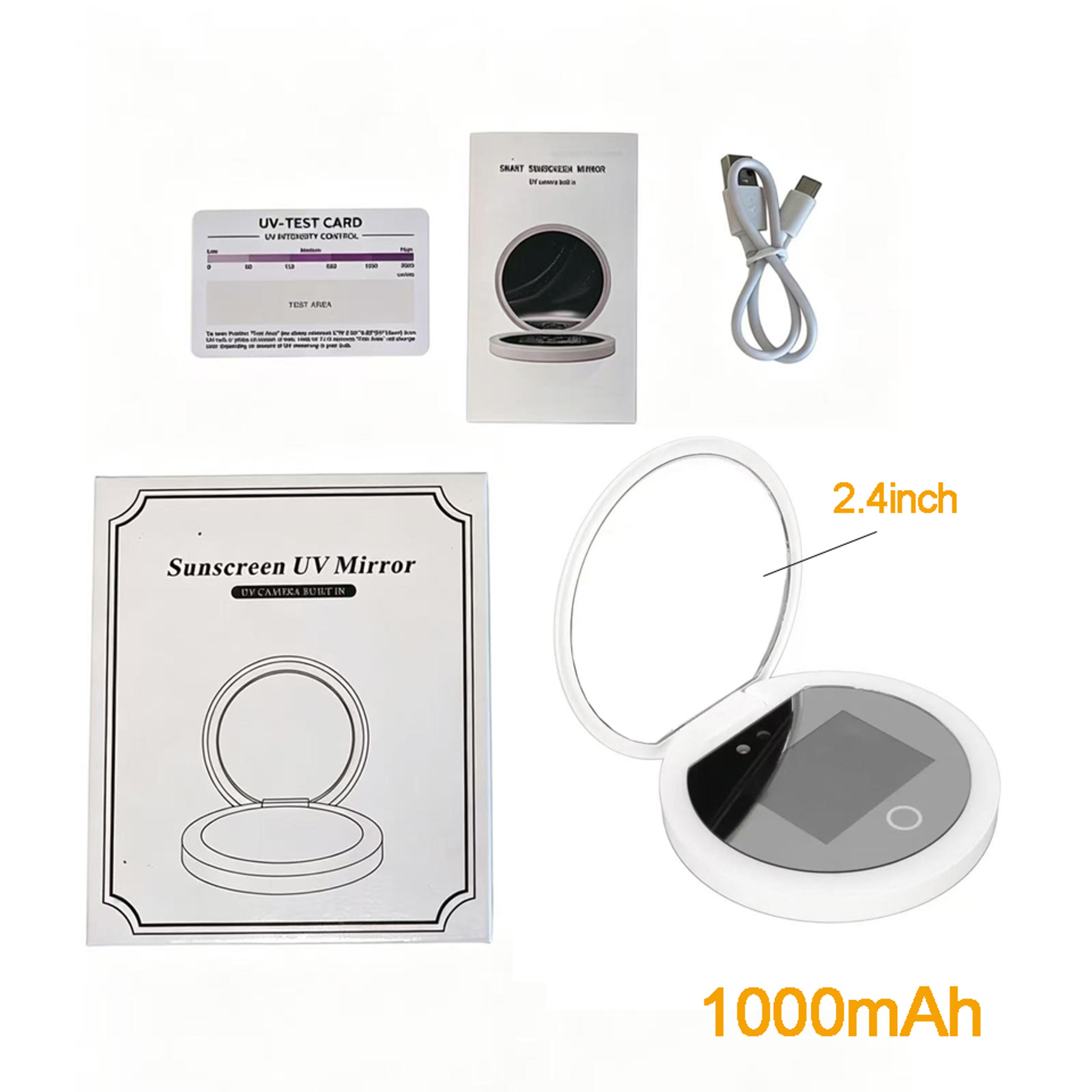 Sunscreen Mirror With LED Light  Magnification Travel Makeup Mirror 6