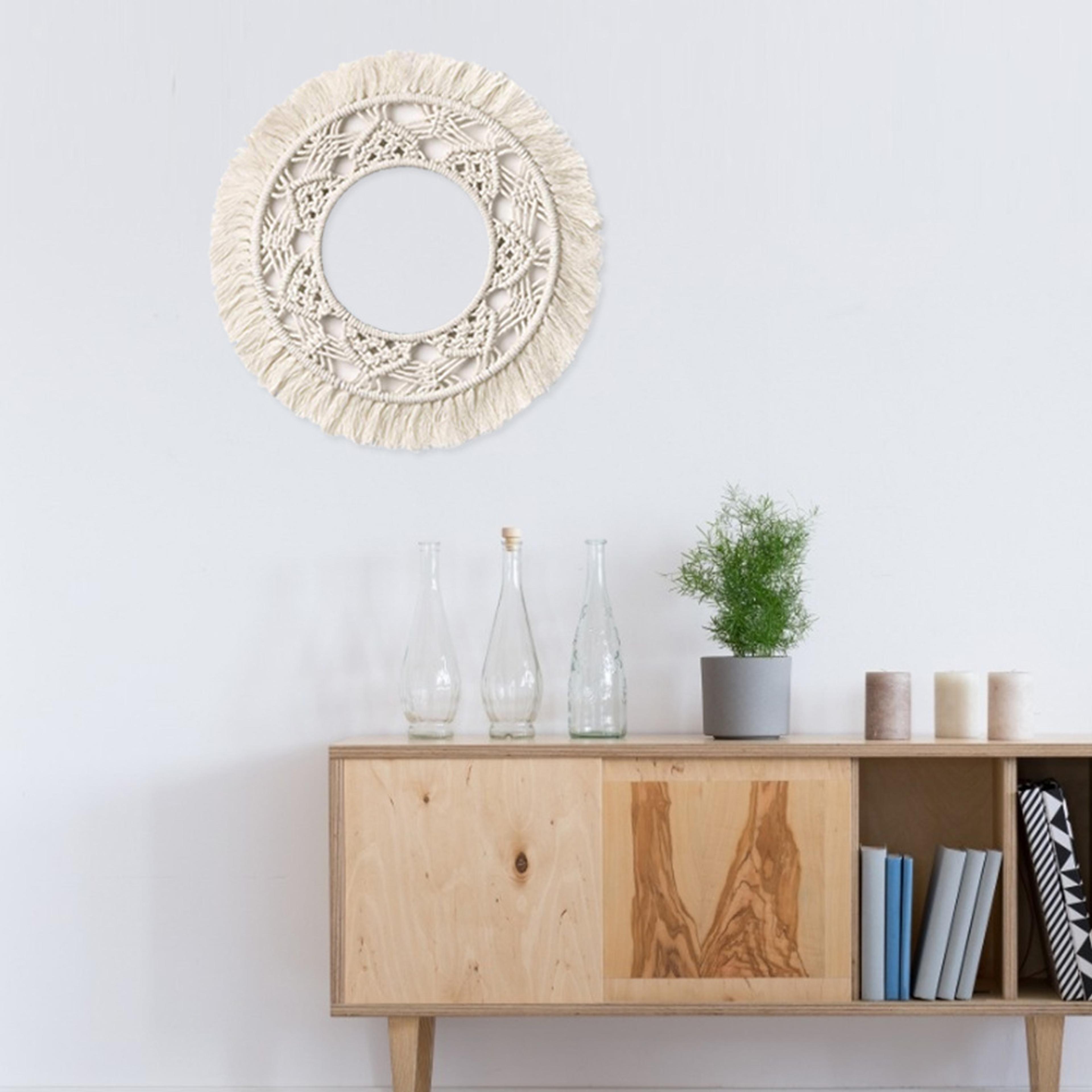 Handmade Macrame Wall Hanging Boho Woven Tapestry For Living Room  Bedroom Decor 5