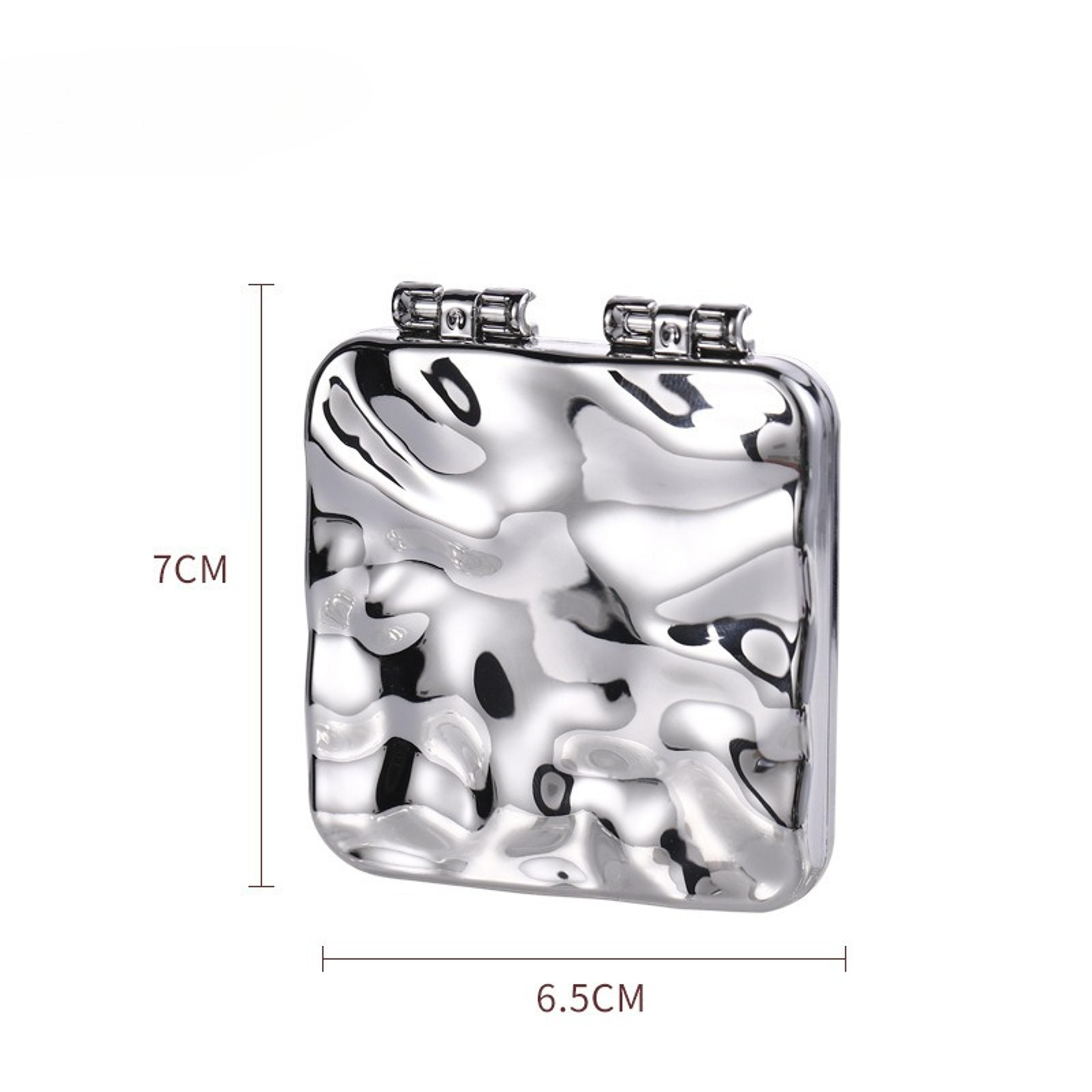 HD Portable Makeup Mirror Double Sided Folding Handheld Travel Mirror 6