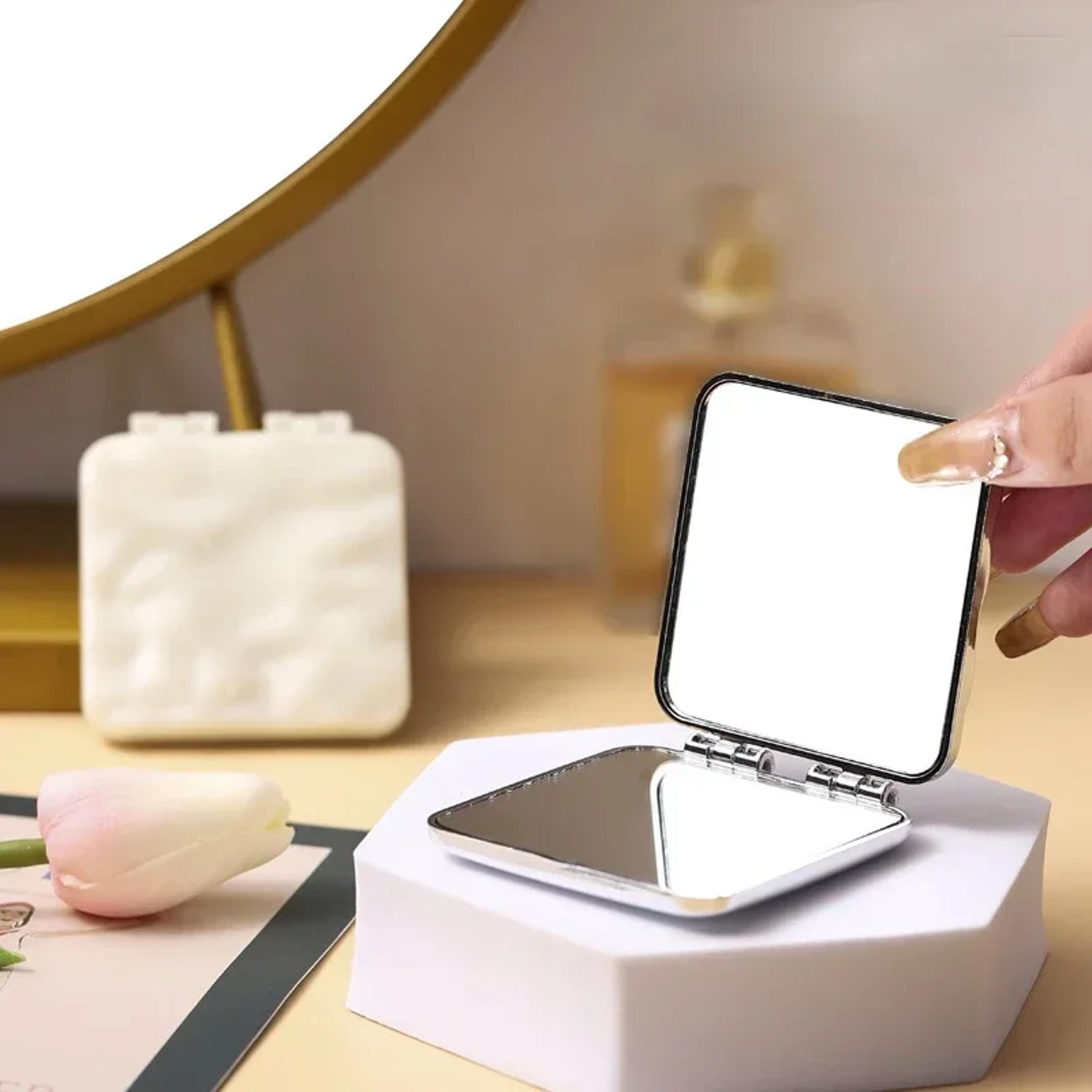 Foldable Makeup Mirror Compact Pocket Mirror Double Sided Travel Vanity Mirror 3